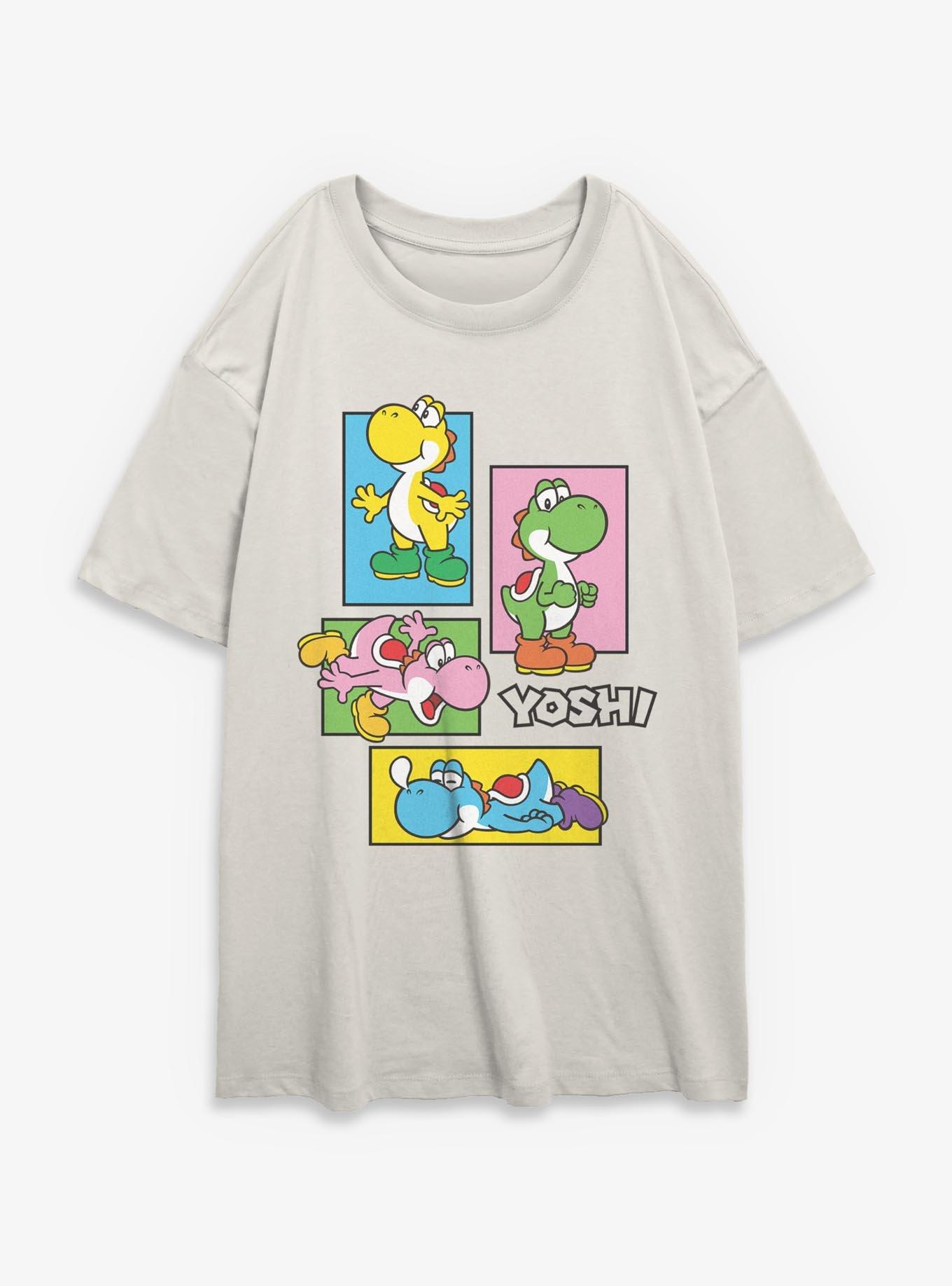 Nintendo Mario Yoshi Boxes Womens Oversized T-Shirt, , hi-res