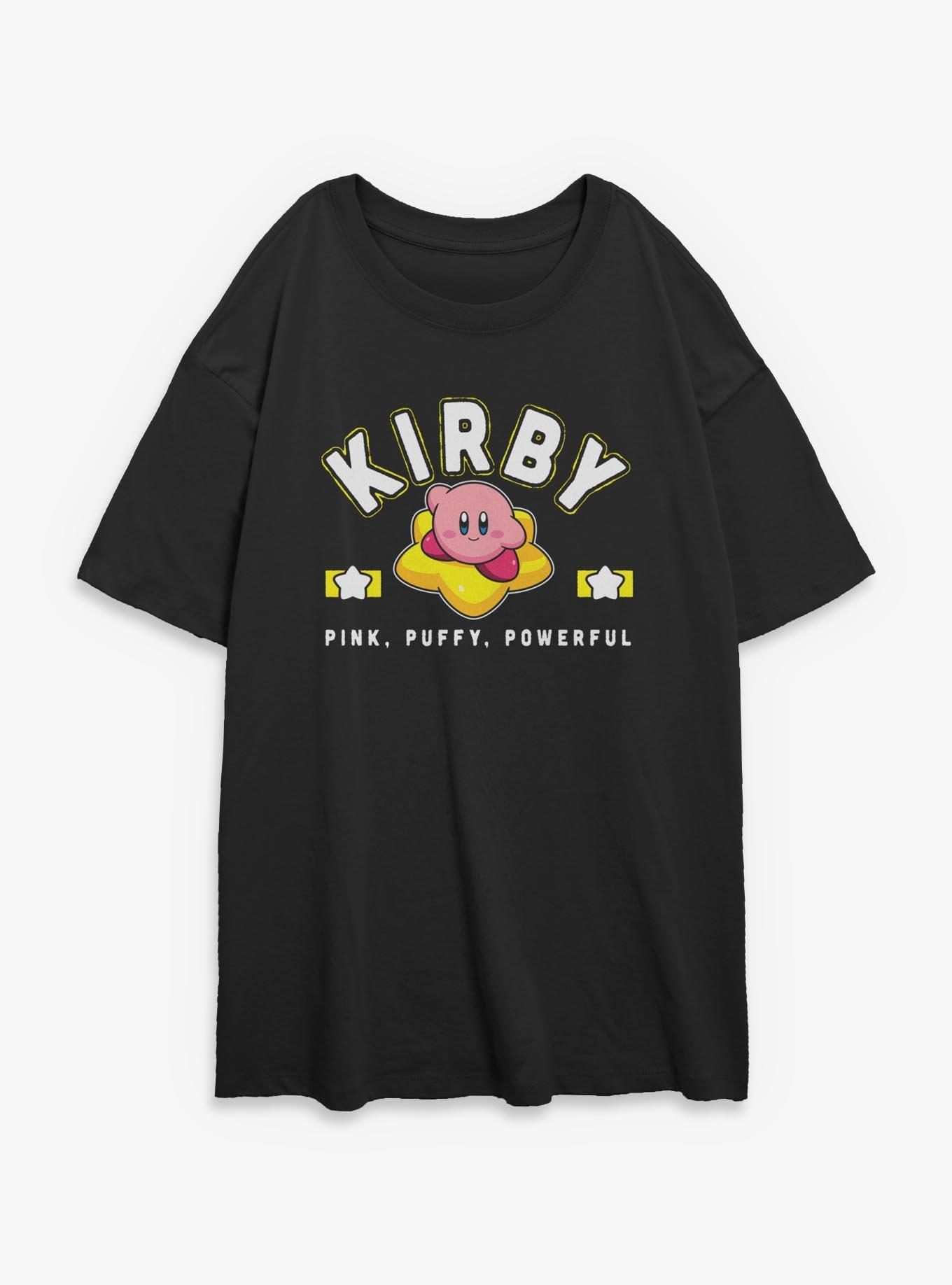 Nintendo Kirby Star Pink Puffy Powerful Womens Oversized T-Shirt, , hi-res