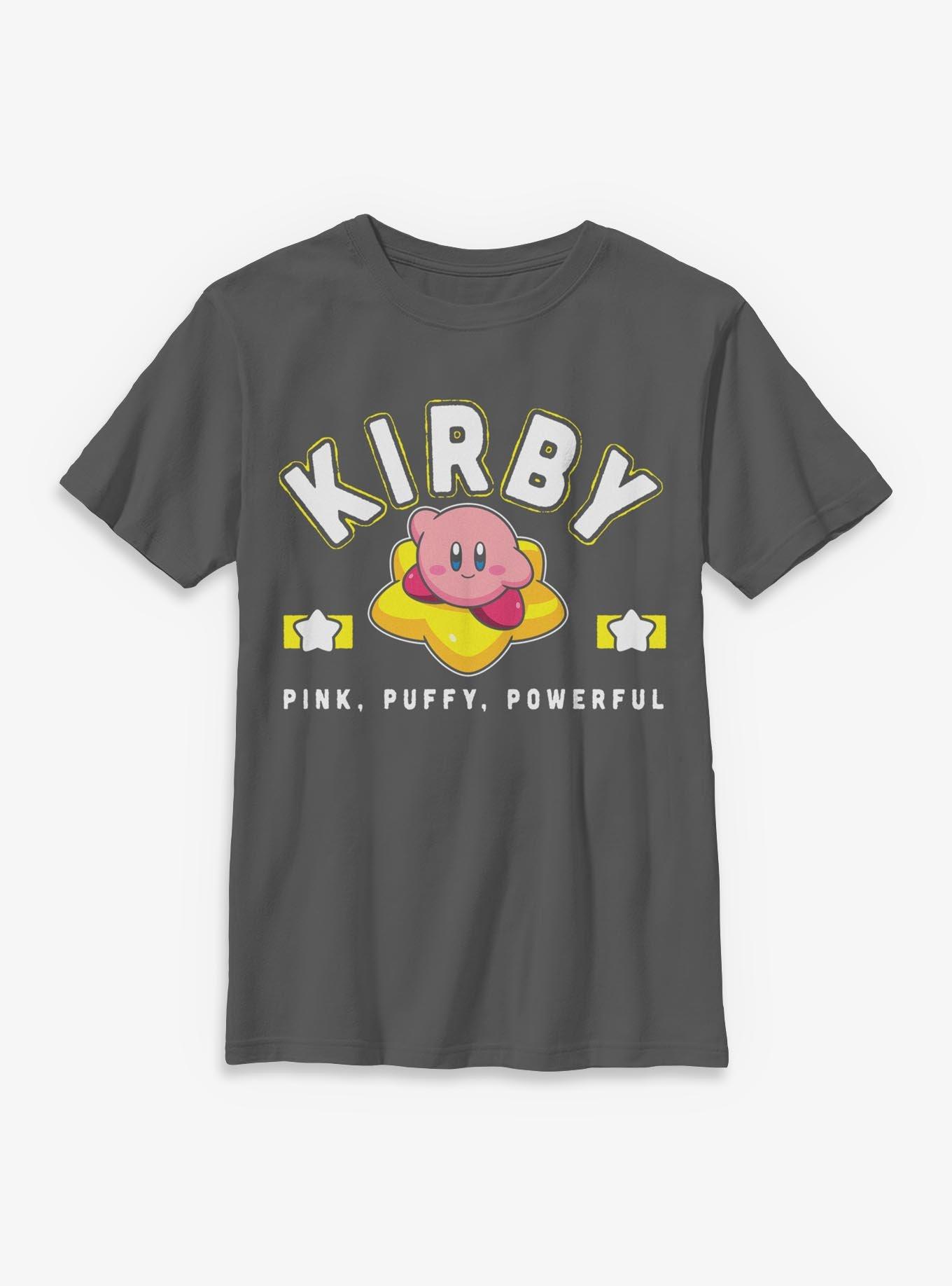 Nintendo Kirby Star Pink Puffy Powerful Youth T-Shirt, , hi-res