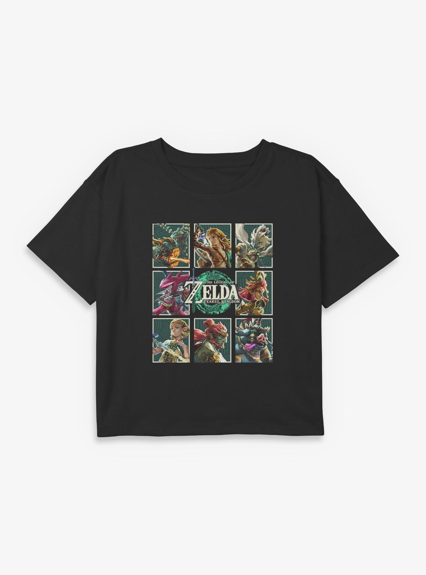 The Legend Of Zelda Tears Of The Kingdom Character Boxes Youth Girls Boxy Crop T-Shirt, , hi-res