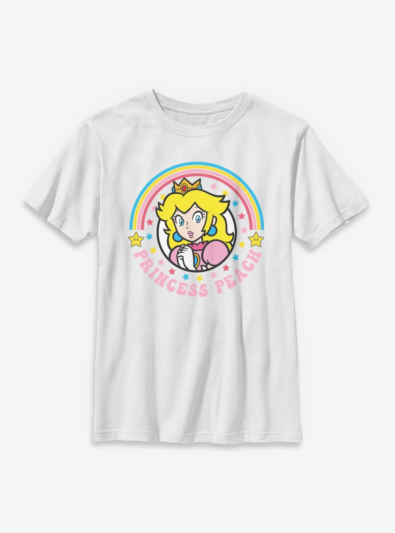 Nintendo Mario Colorful Princess Peach Youth T-Shirt, , hi-res