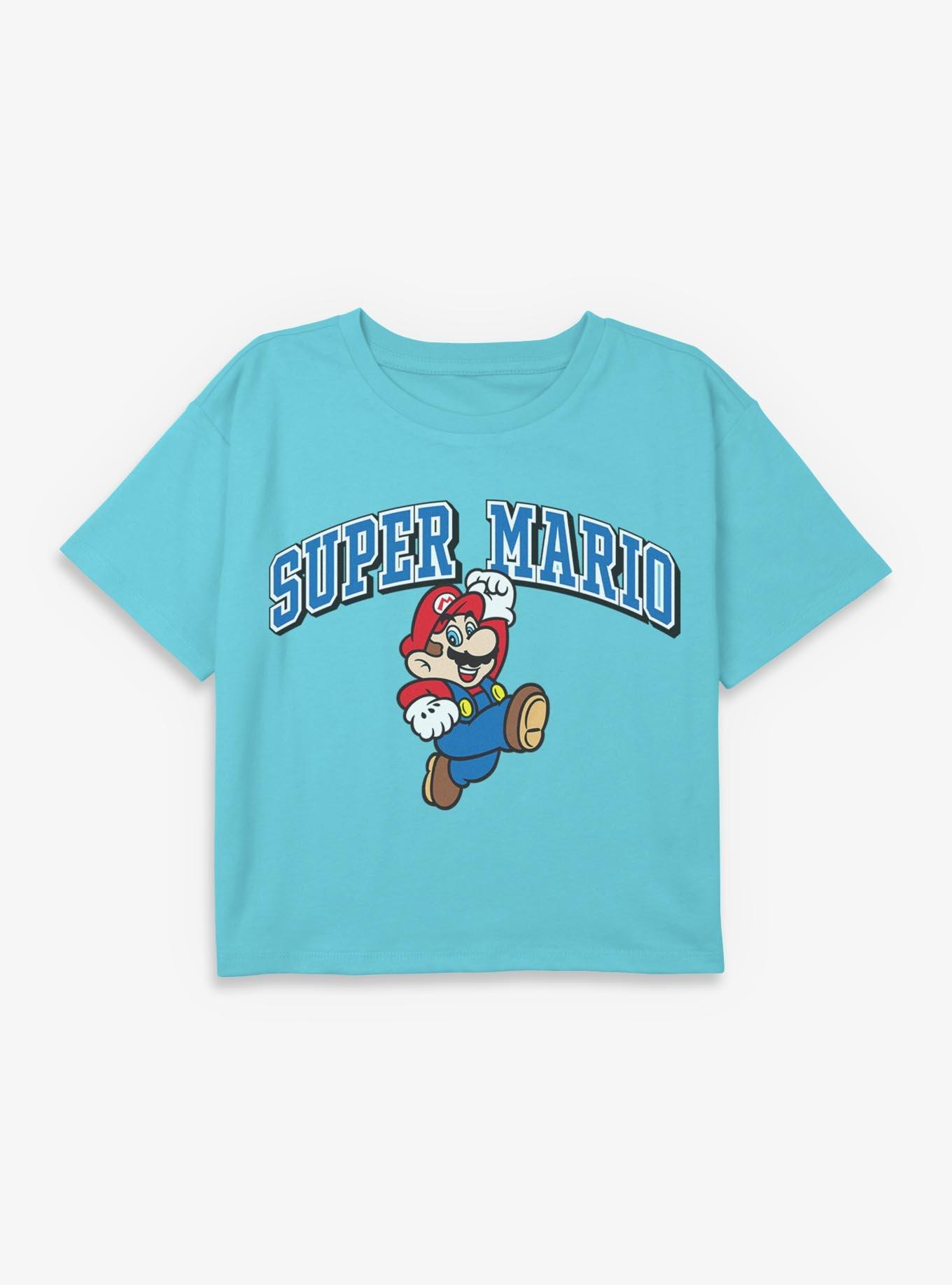 Nintendo Super Mario Jump Youth Girls Boxy Crop T-Shirt, , hi-res