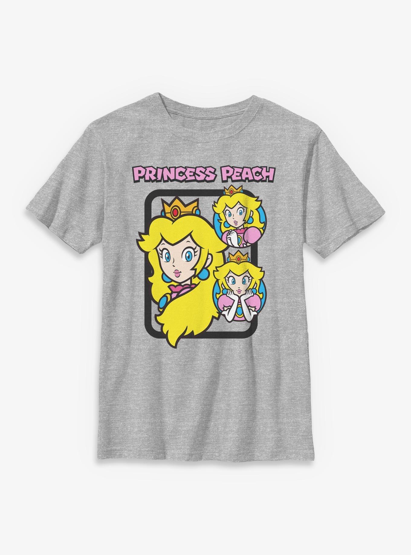Nintendo Mario Princess Peach Circle Collage Youth T-Shirt, , hi-res