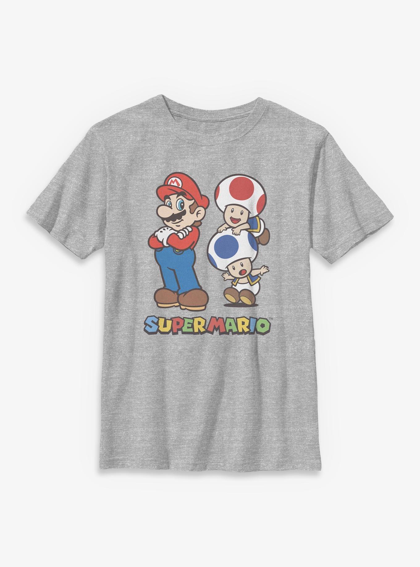 Nintendo Super Mario With Toad Duo Youth T-Shirt, , hi-res