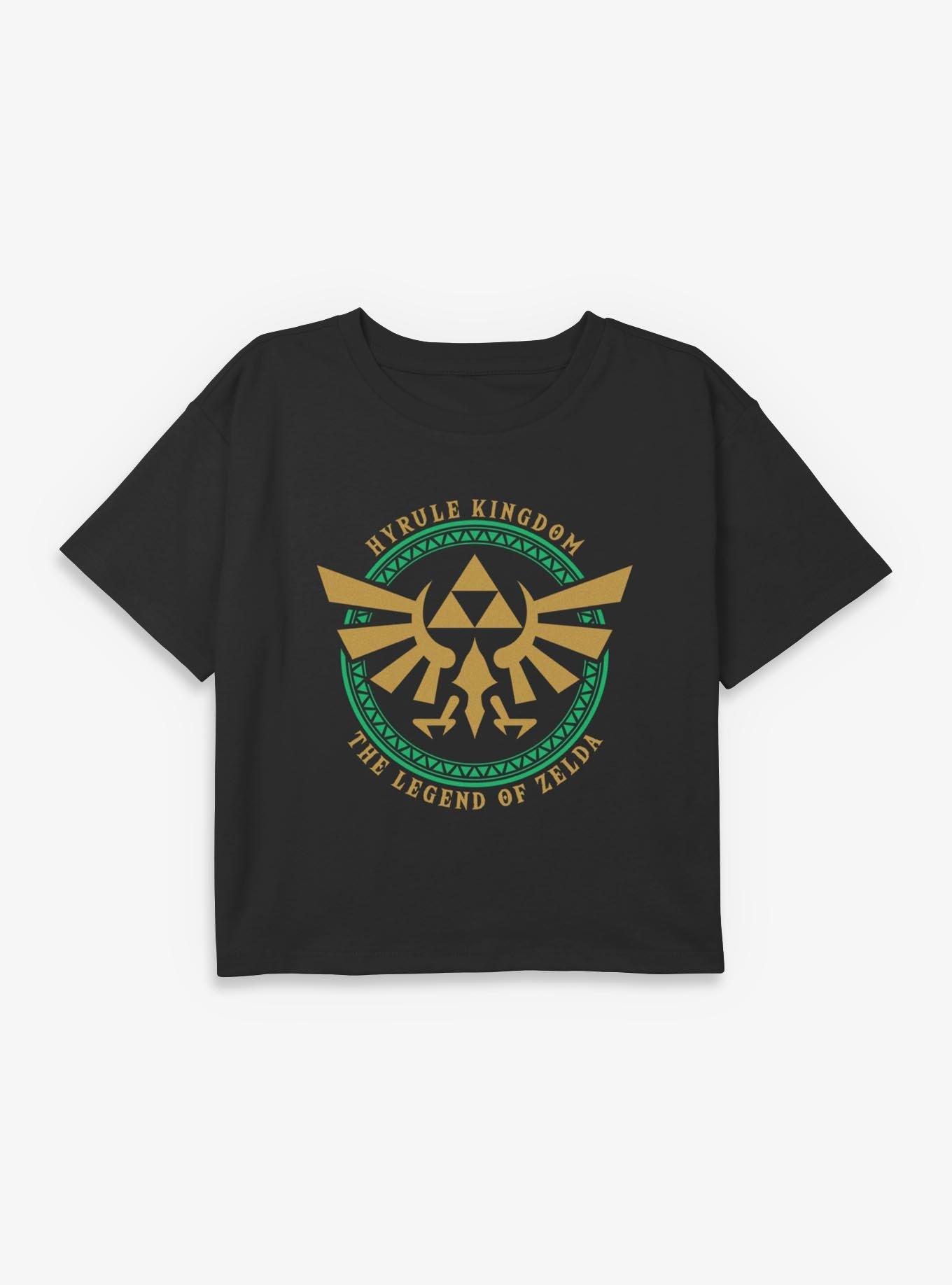 The Legend Of Zelda Hyrule Kingdom Legend Youth Girls Boxy Crop T-Shirt, , hi-res