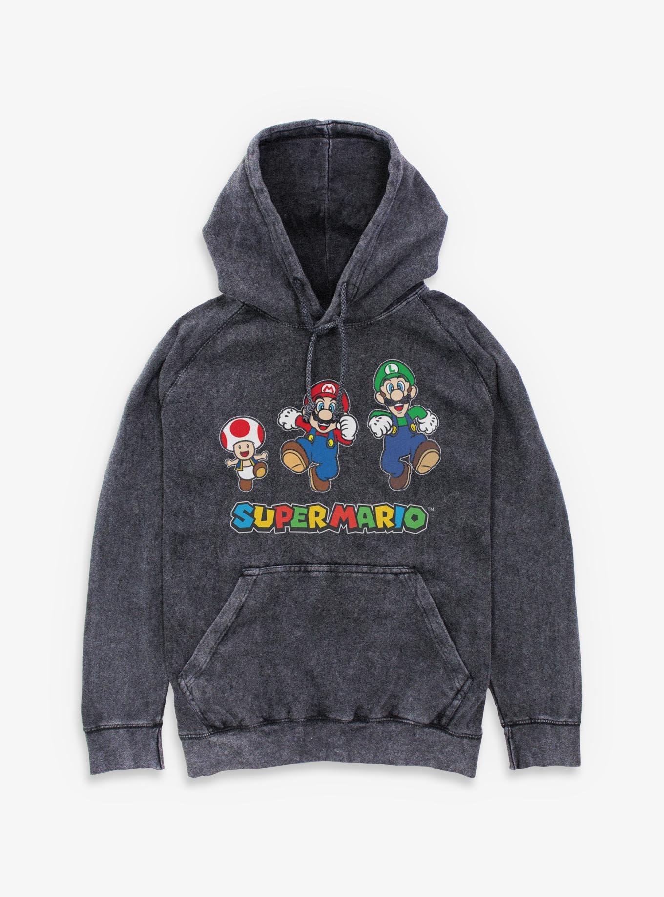 Nintendo Super Mario Run Group Mineral Wash Hoodie, , hi-res