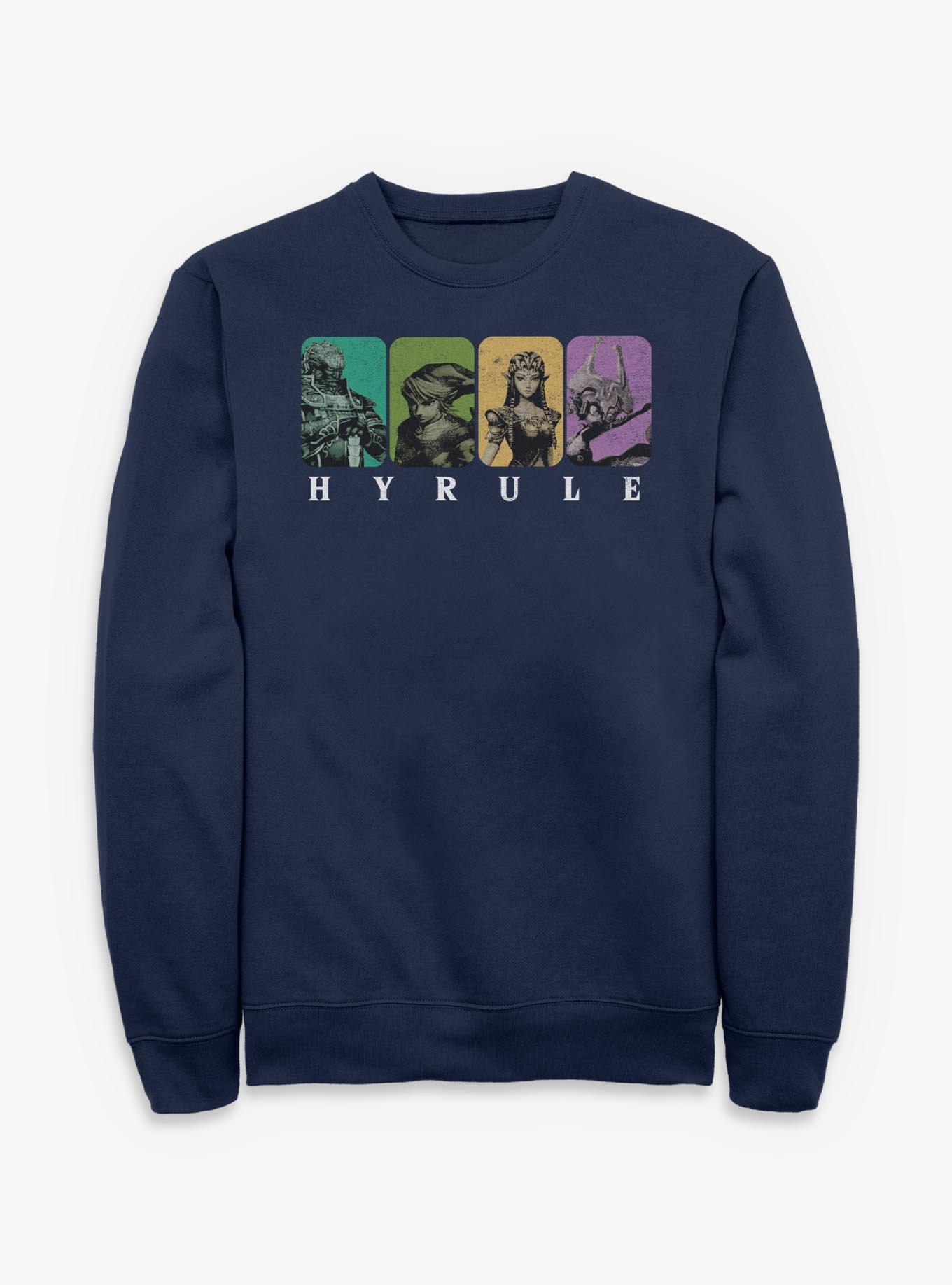 The Legend Of Zelda Hyrule Character Panels Sweatshirt, , hi-res