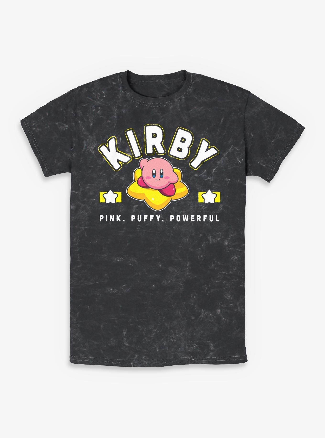 Nintendo Kirby Star Pink Puffy Powerful Mineral Wash T-Shirt, , hi-res