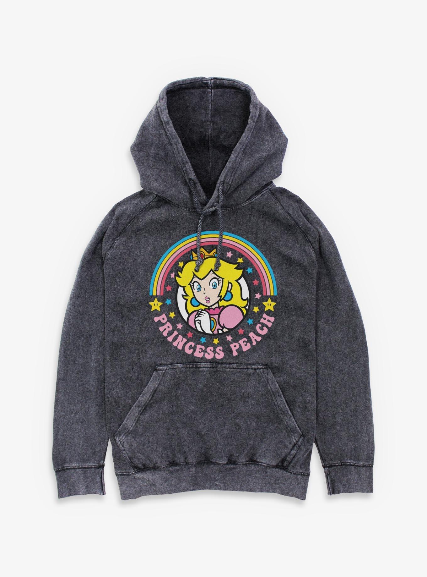 Nintendo Mario Colorful Princess Peach Mineral Wash Hoodie, , hi-res