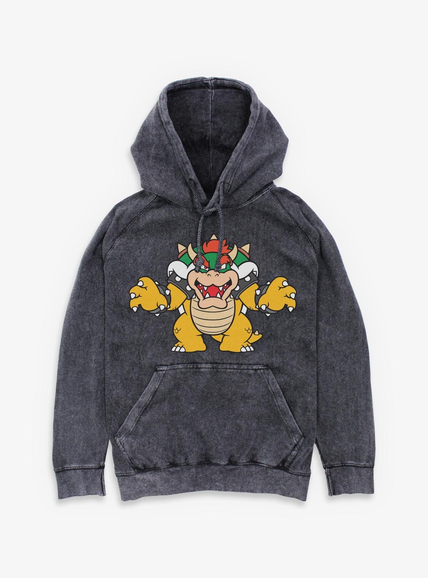 Nintendo Bowser Stance Mineral Wash Hoodie, , hi-res