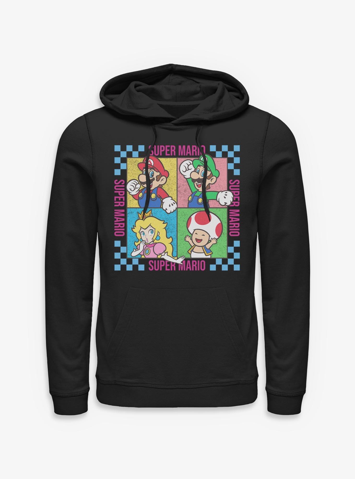 Nintendo Mario Group Four Square Hoodie, , hi-res