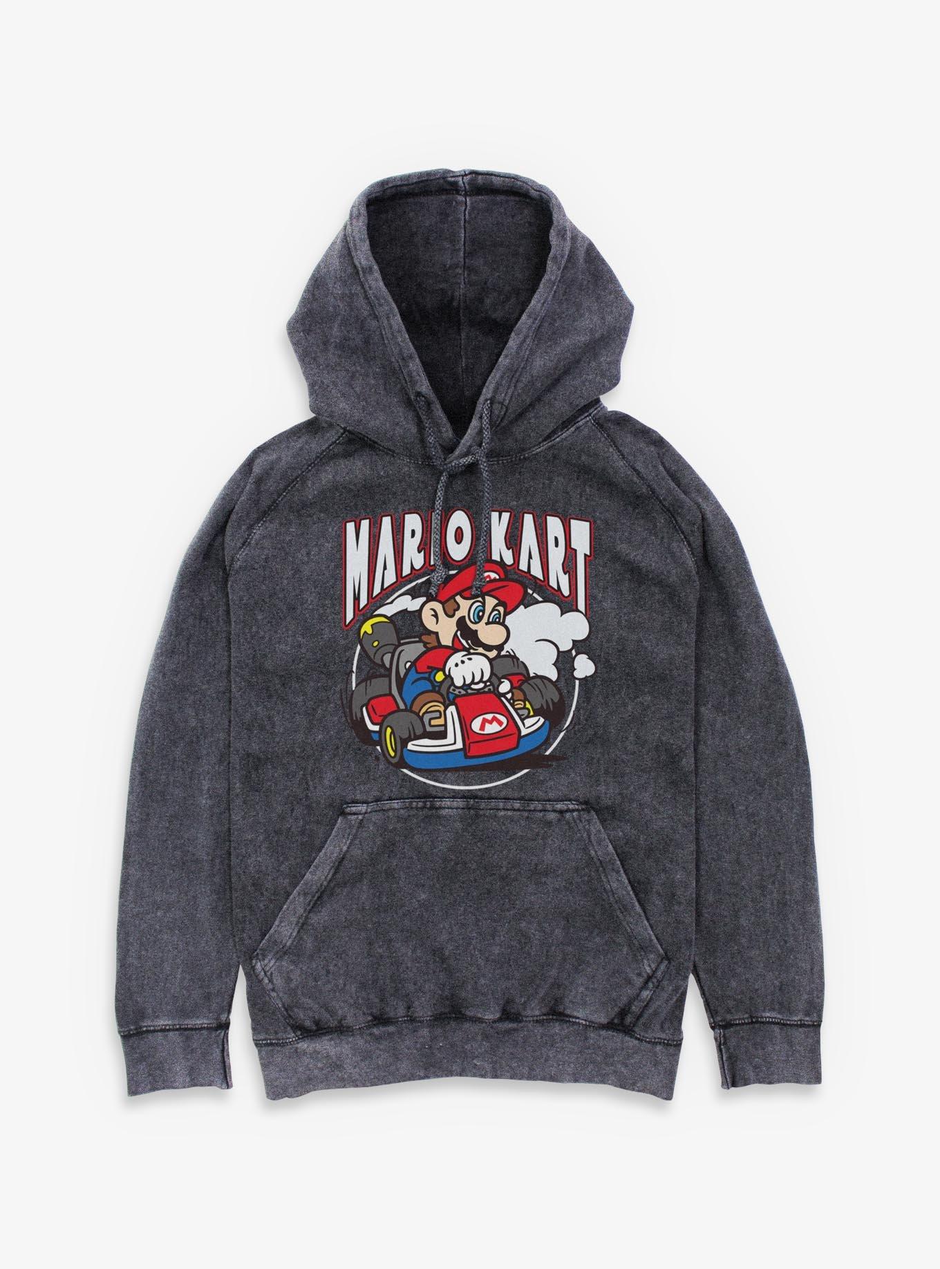 Nintendo Mario Kart Mineral Wash Hoodie, BLACK, hi-res
