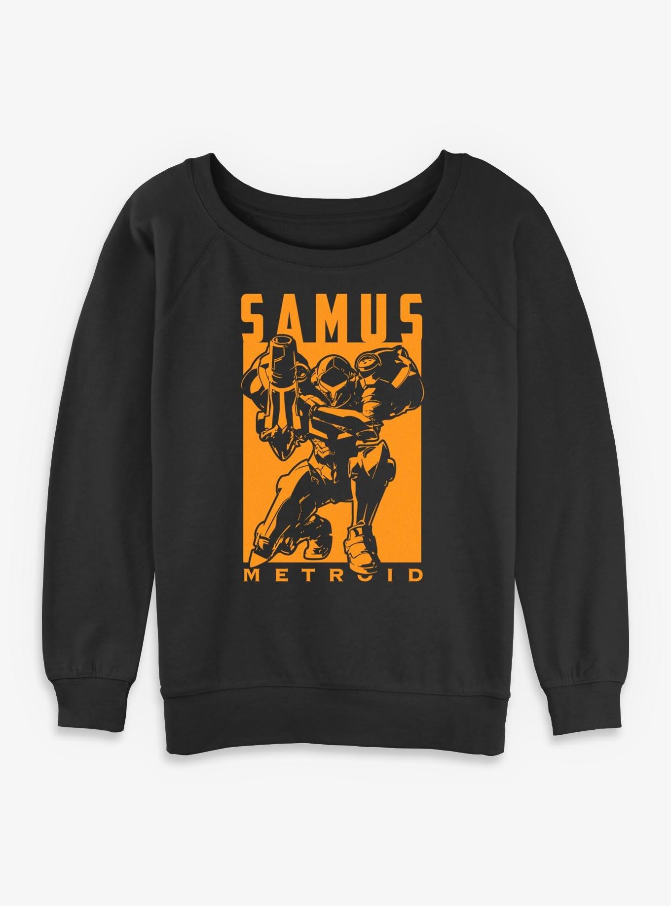 Nintendo Samus Metroid Girls Slouchy Sweatshirt