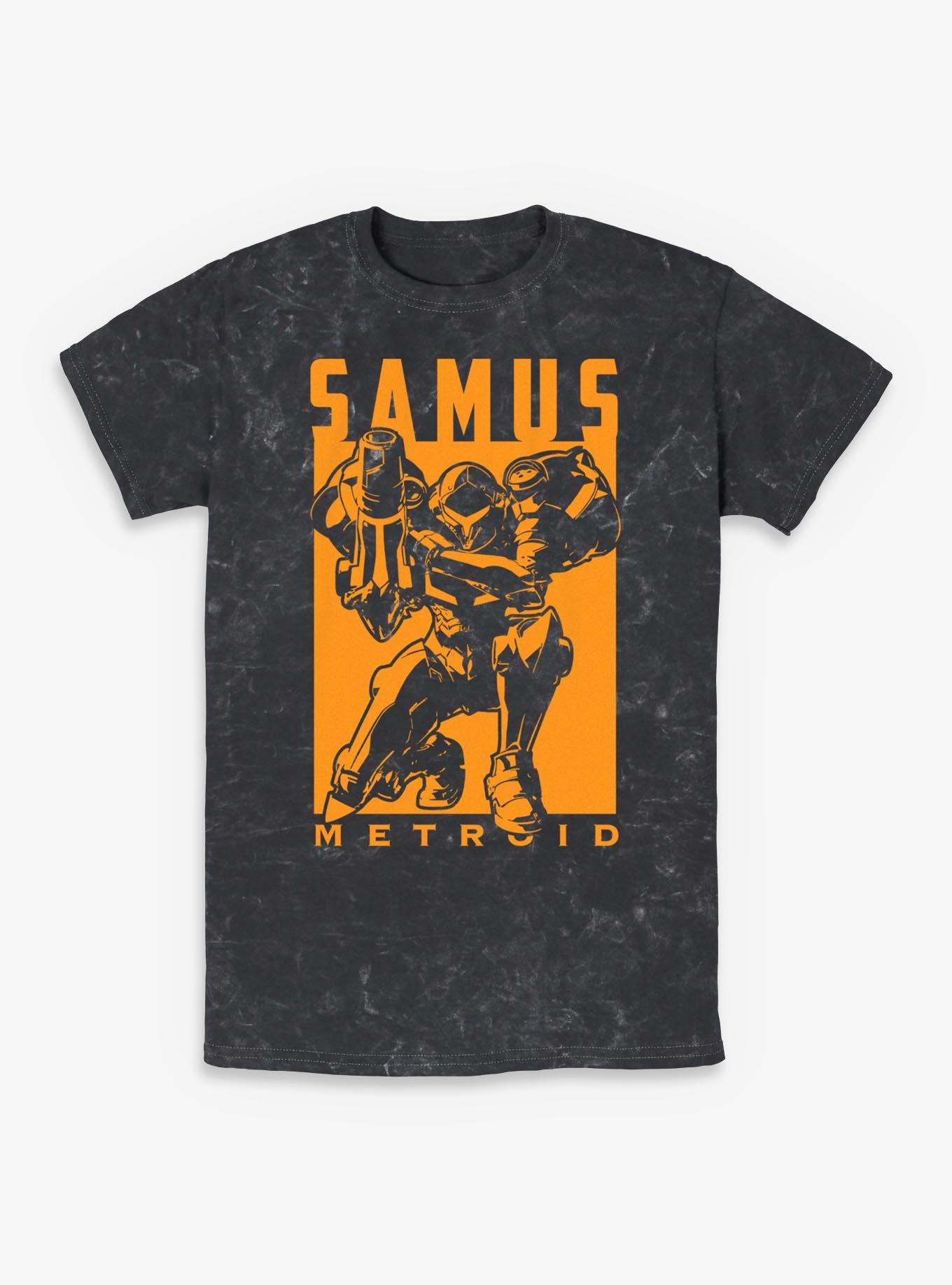 Nintendo Samus Metroid Mineral Wash T-Shirt, , hi-res