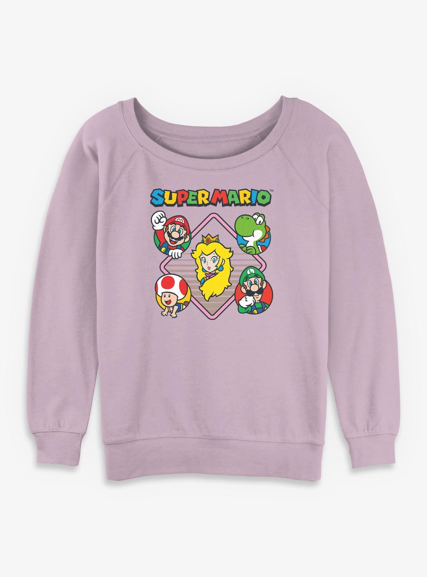 Nintendo Super Mario Crew Girls Slouchy Sweatshirt, , hi-res
