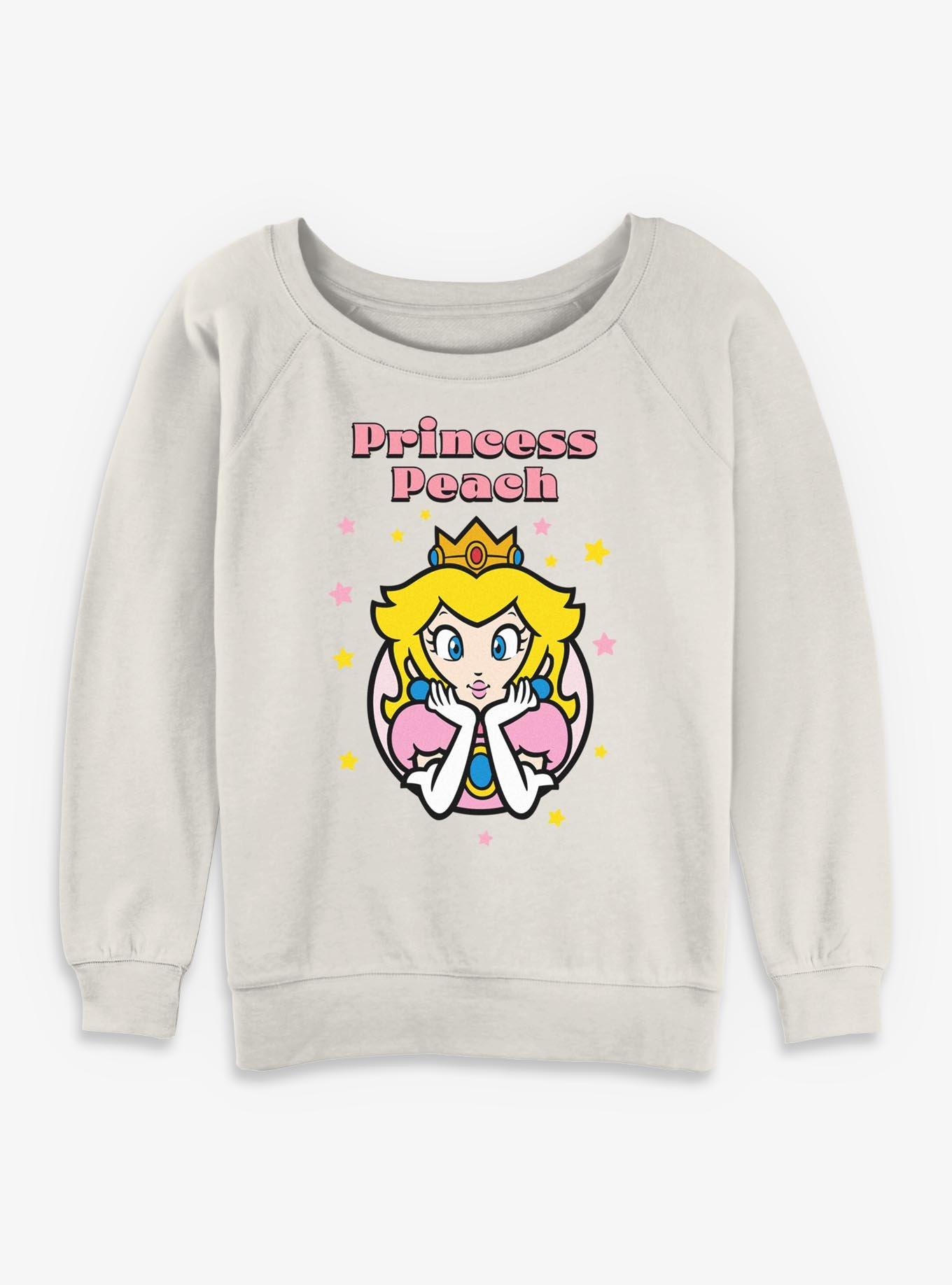 Nintendo Peach Stars Girls Slouchy Sweatshirt, , hi-res