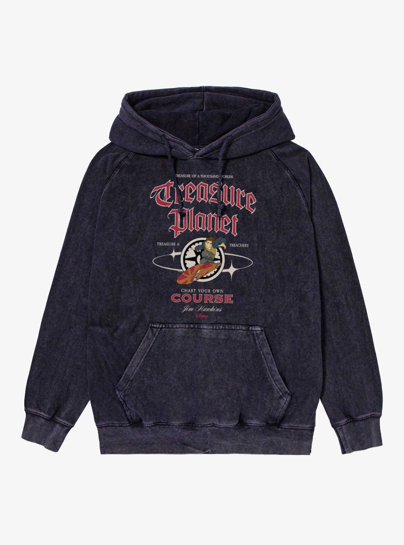 Disney Treasure Planet Chart Your Course Mineral Wash Hoodie, , hi-res
