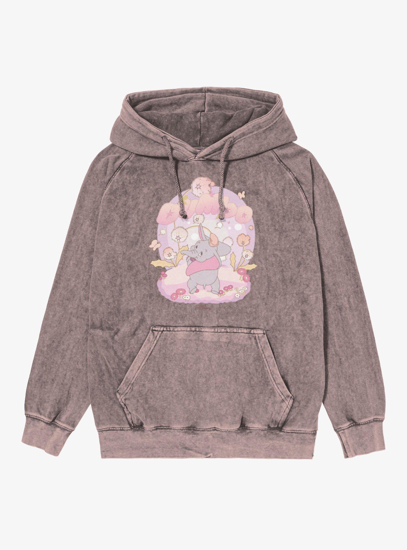Disney Dumbo Fluffy Flowers Mineral Wash Hoodie