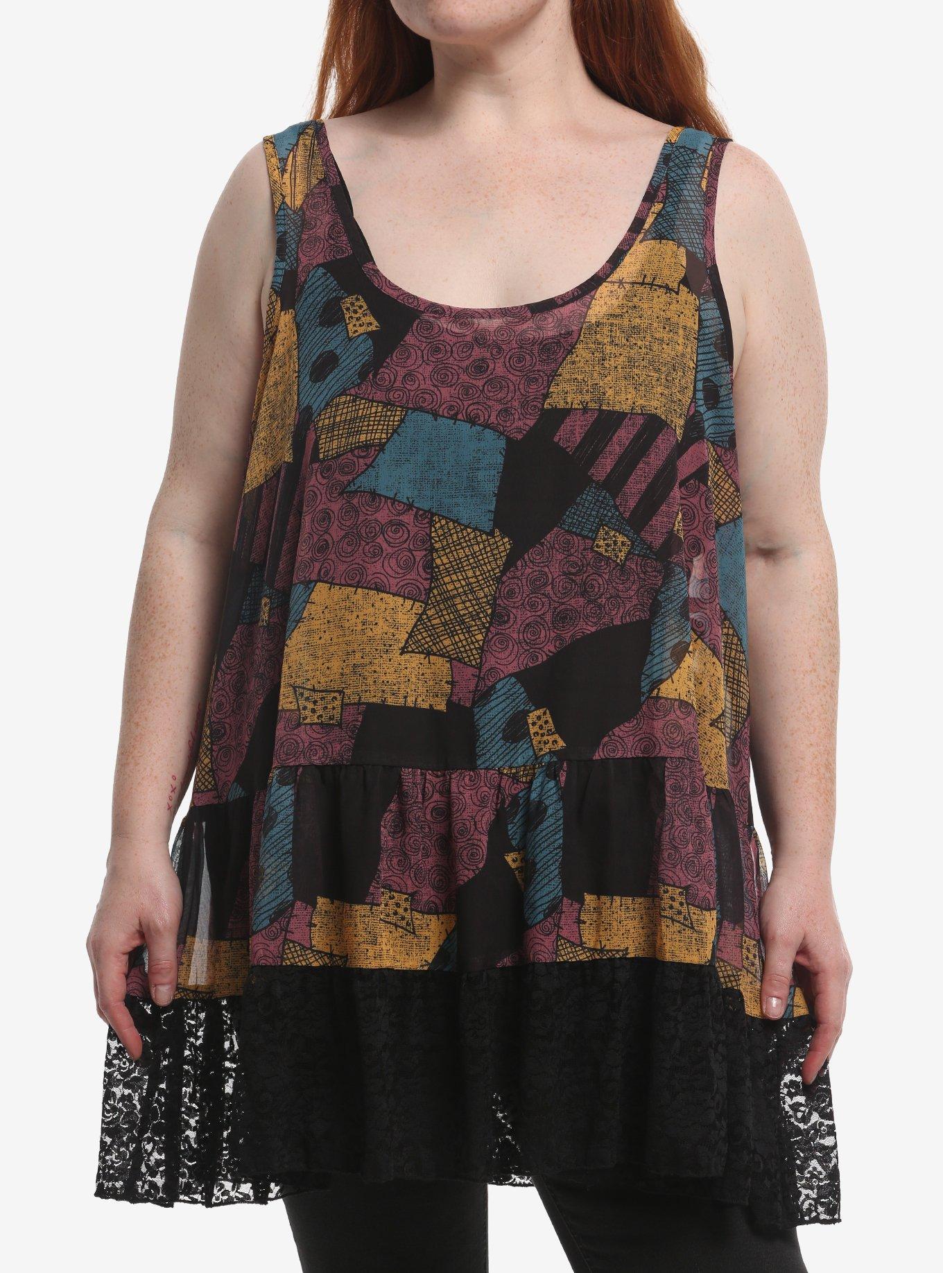 The Nightmare Before Christmas Sally Sheer Girls Tunic Tank Top Plus Size