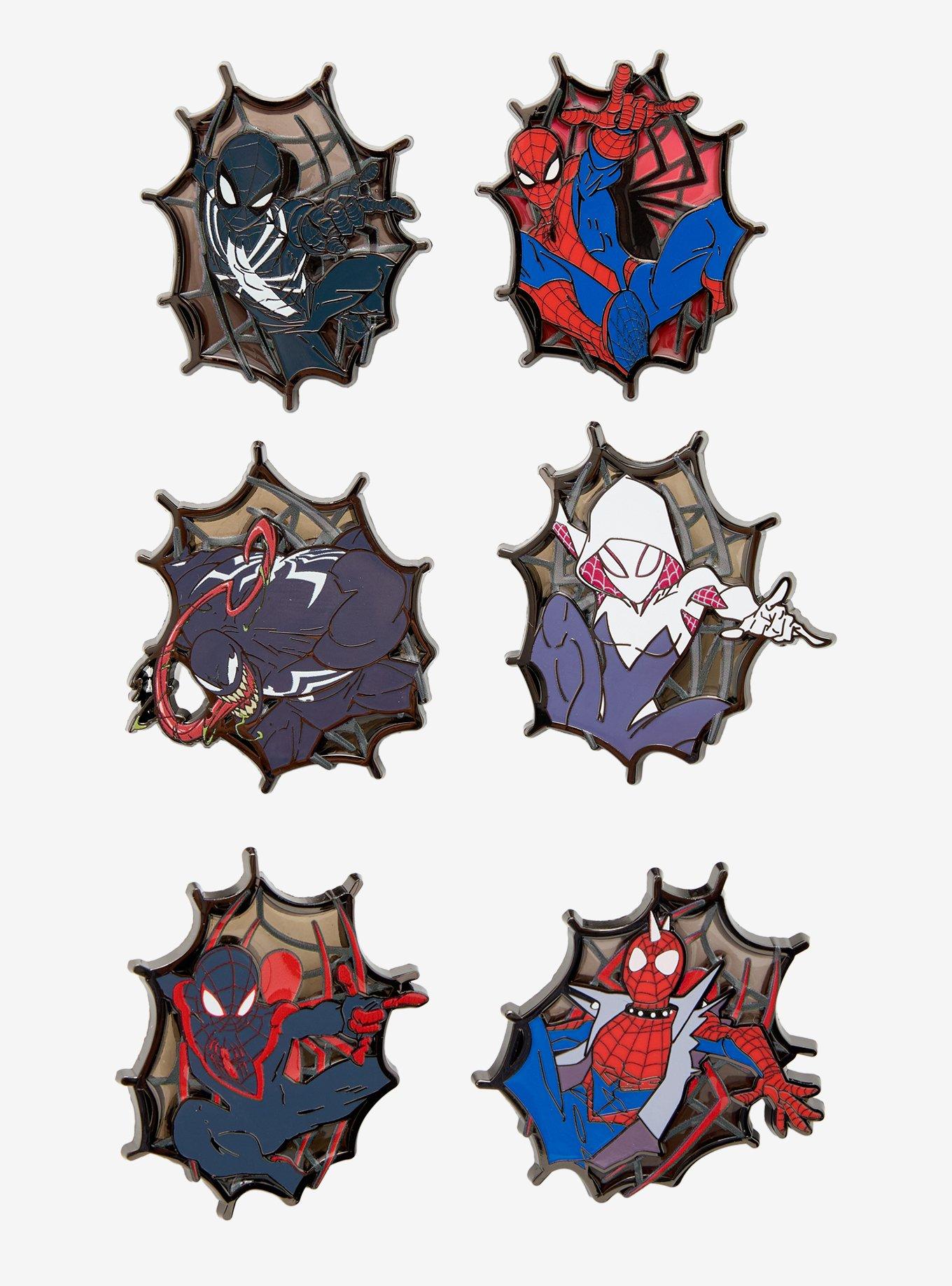 Marvel Spider-Man Stained Glass Blind Box Enamel Pin Hot Topic Exclusive, , hi-res
