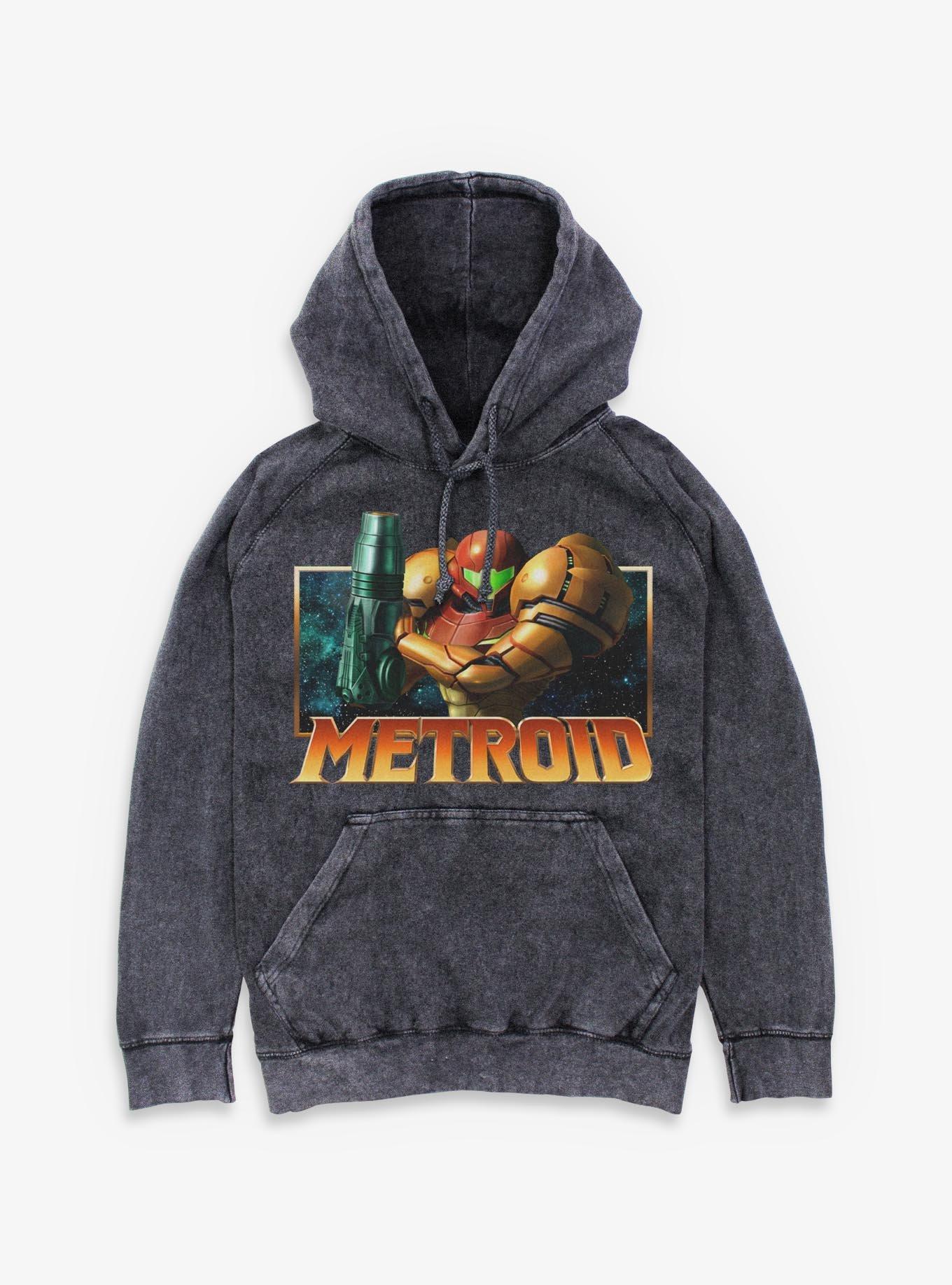 Nintendo Metroid Samus Mineral Wash Hoodie, , hi-res