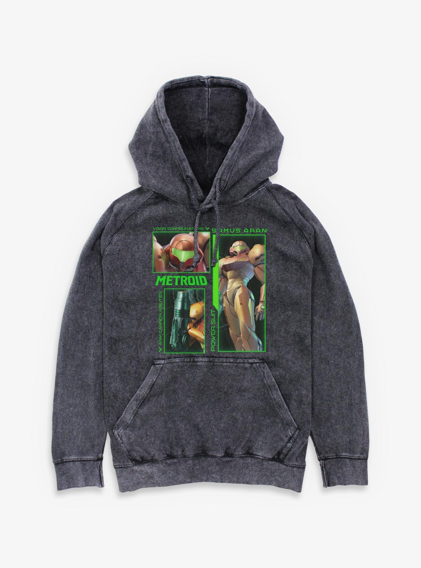 Nintendo Metroid Samus Power Suit Mineral Wash Hoodie