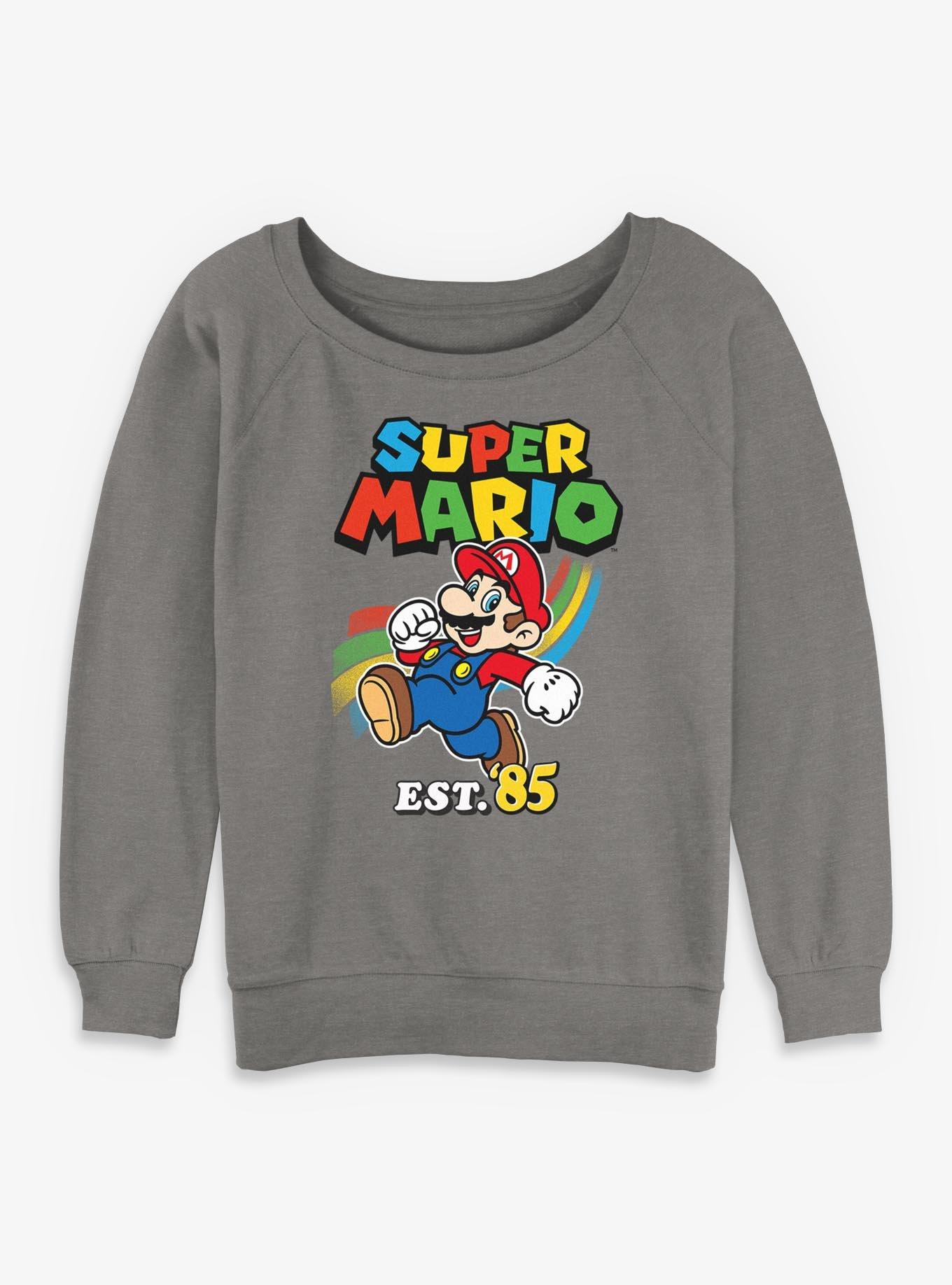Nintendo Super Mario Good New Vibes Girls Slouchy Sweatshirt, , hi-res