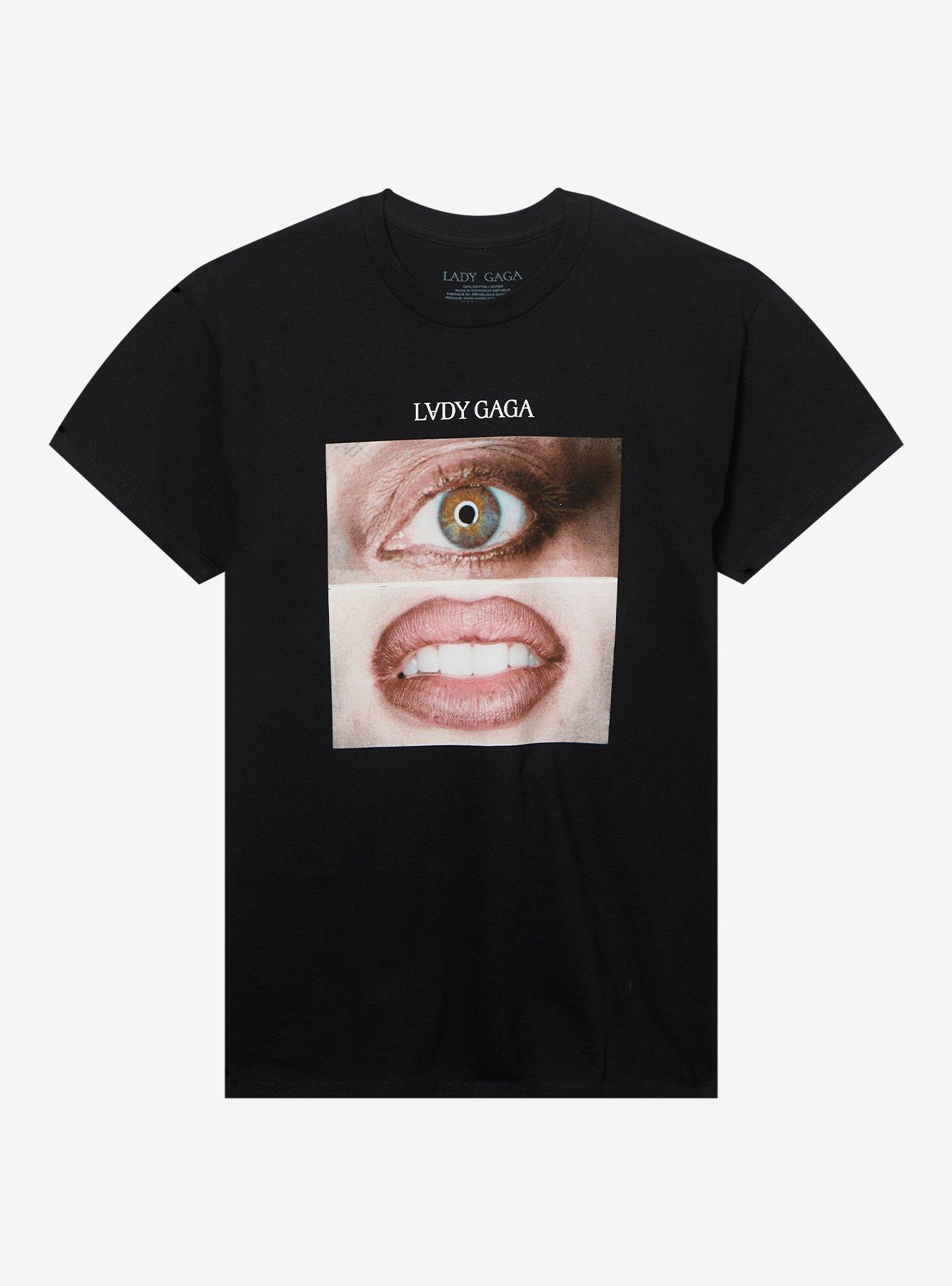 Lady Gaga Eyes & Mouth Panels T-Shirt, , hi-res