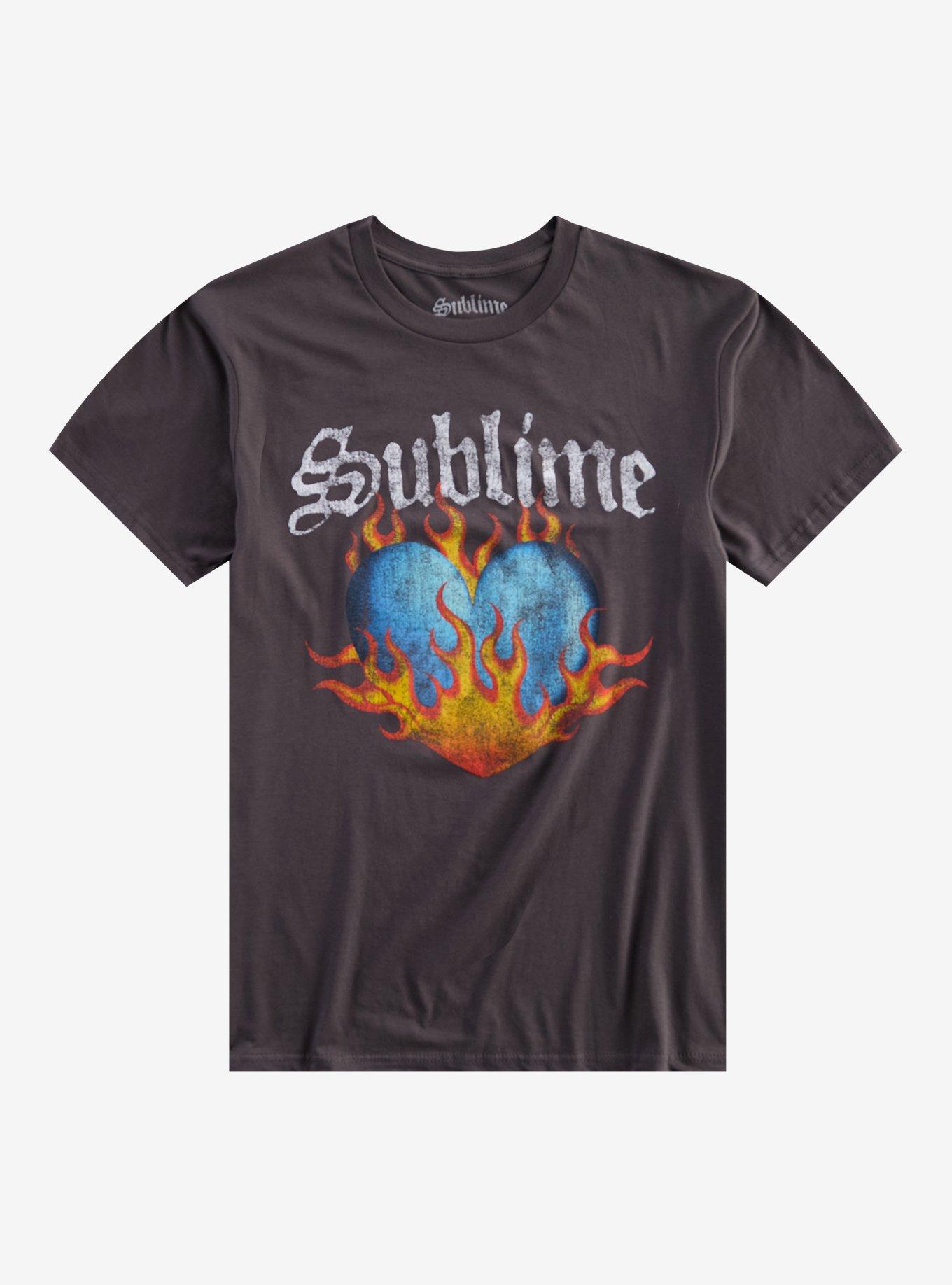 Sublime Flaming Heart T-Shirt, , hi-res