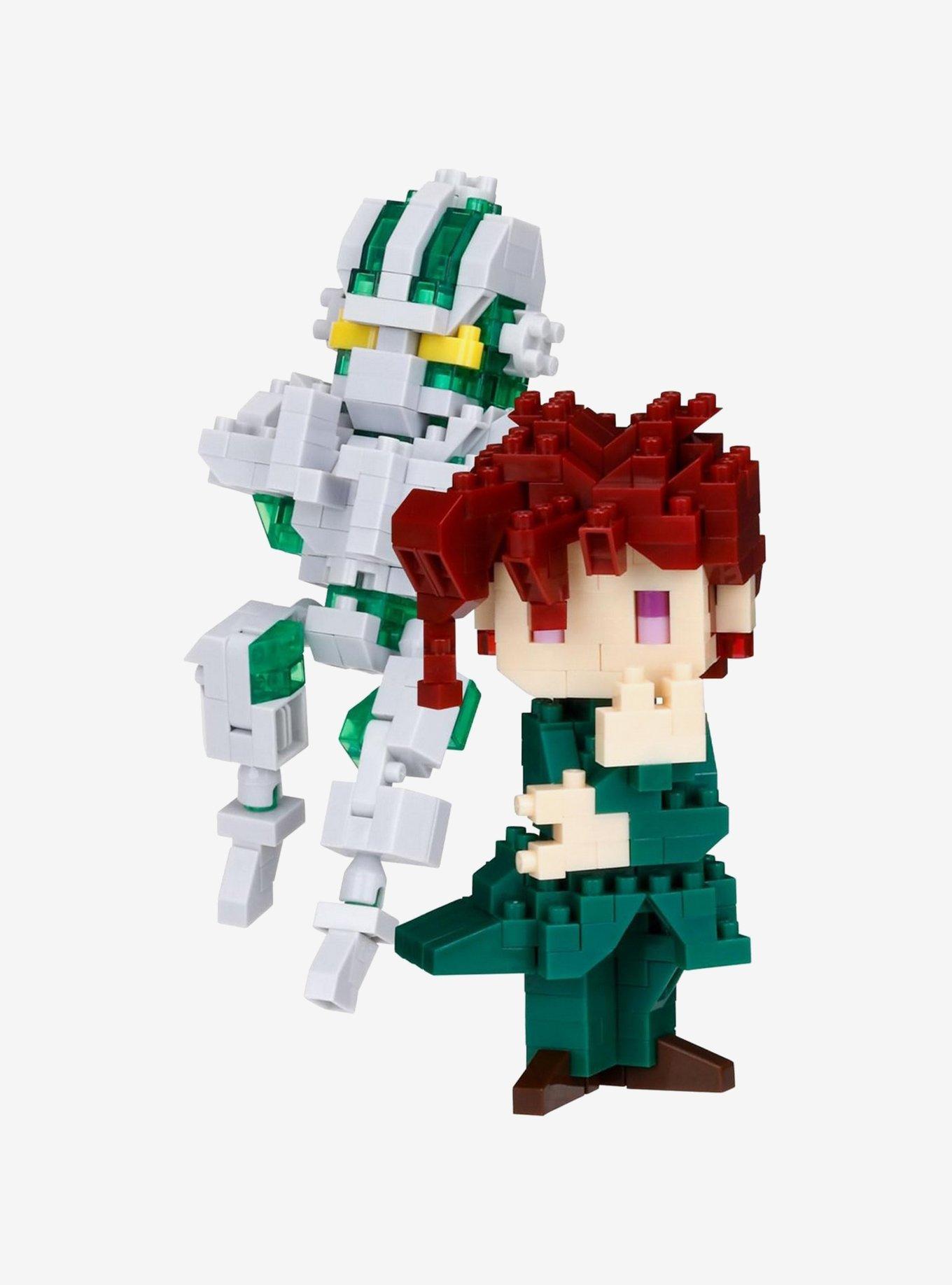Kawada JoJo&rsquo;s Bizarre Adventure Nanoblock Character Collection Series Noriaki Kakyoin & Hierophant Green Model Kit, , hi-res