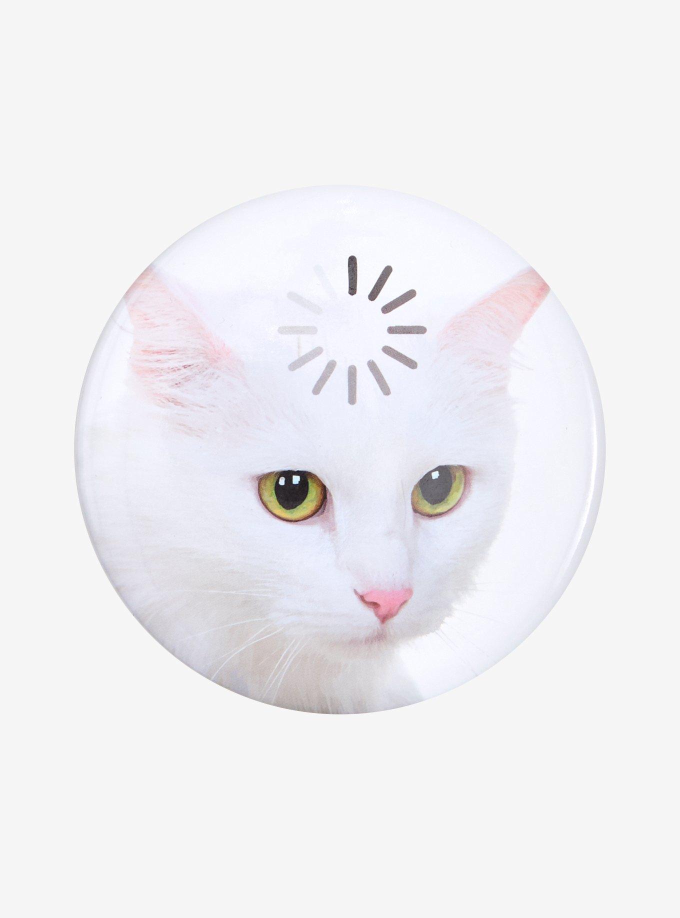 Thinking Cat 3 Inch Button, , hi-res
