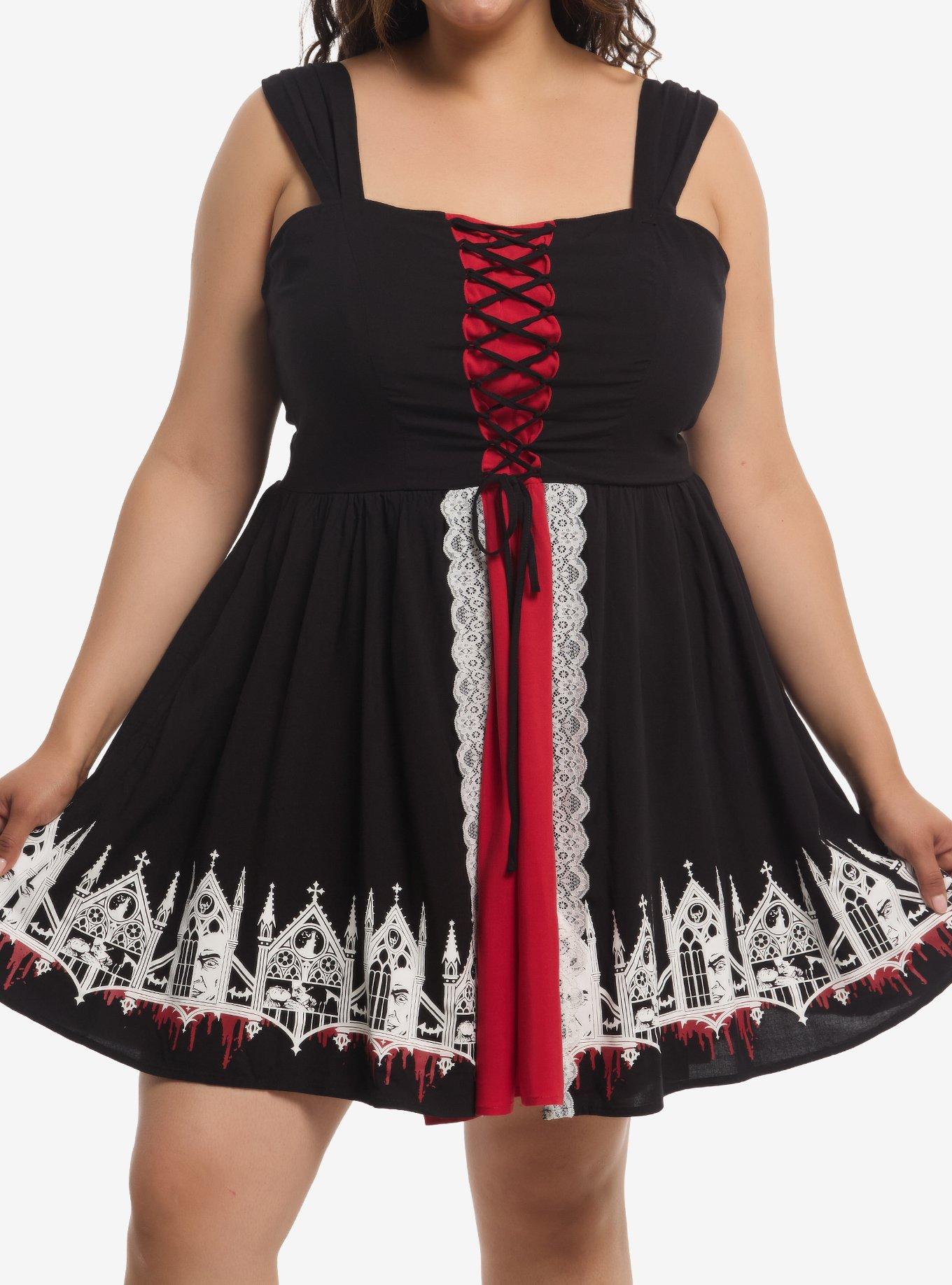 Universal Monsters Dracula Lace-Up Dress Plus Size