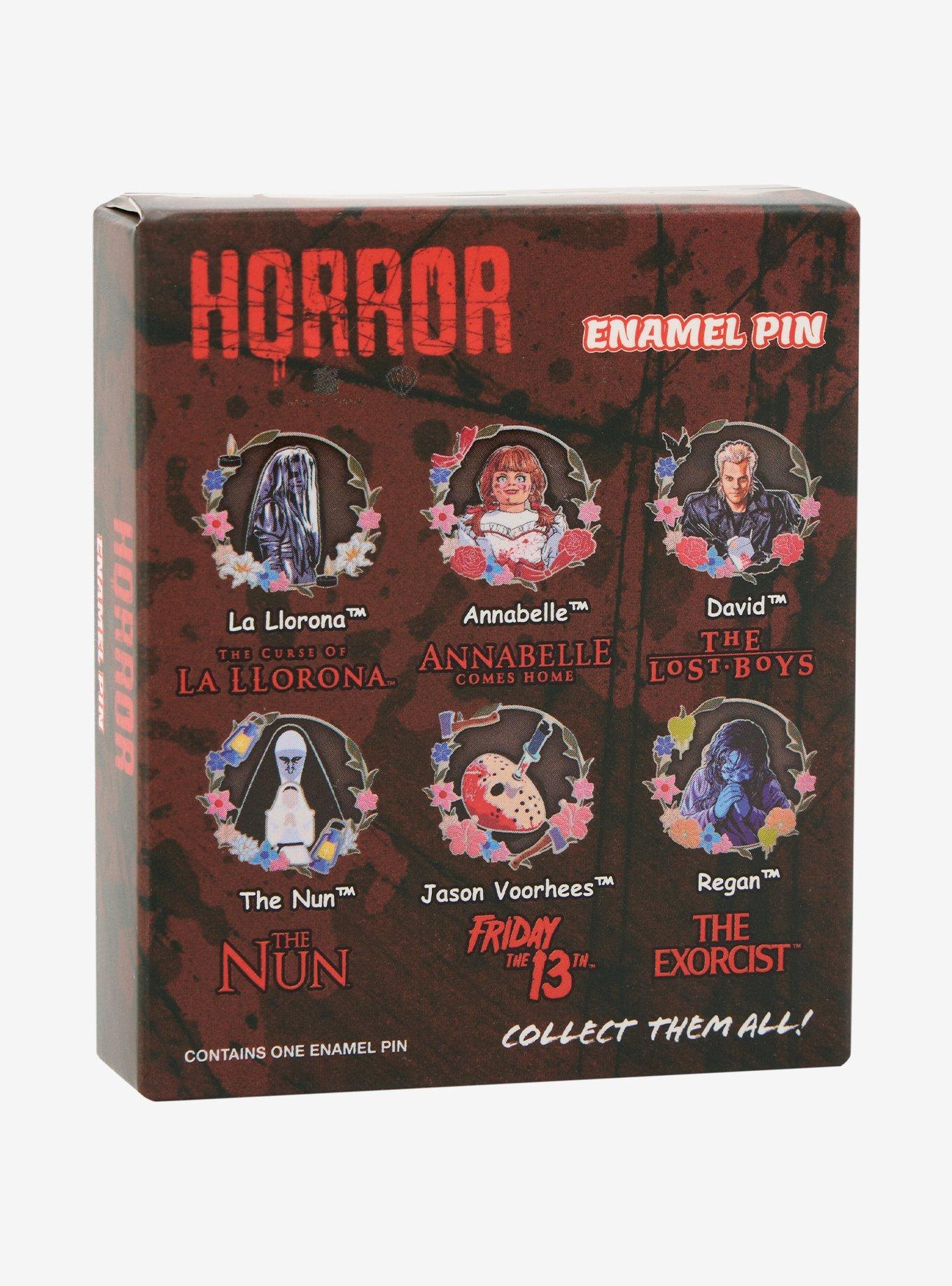 WB Horror Floral Portrait Blind Box Enamel Pin Hot Topic Exclusive, , hi-res