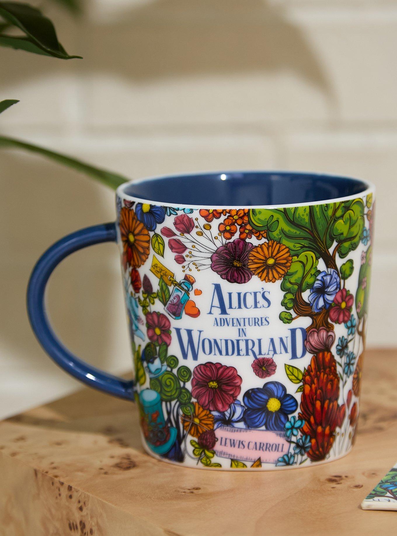 Alice's Adventures in Wonderland Floral Quote Mug