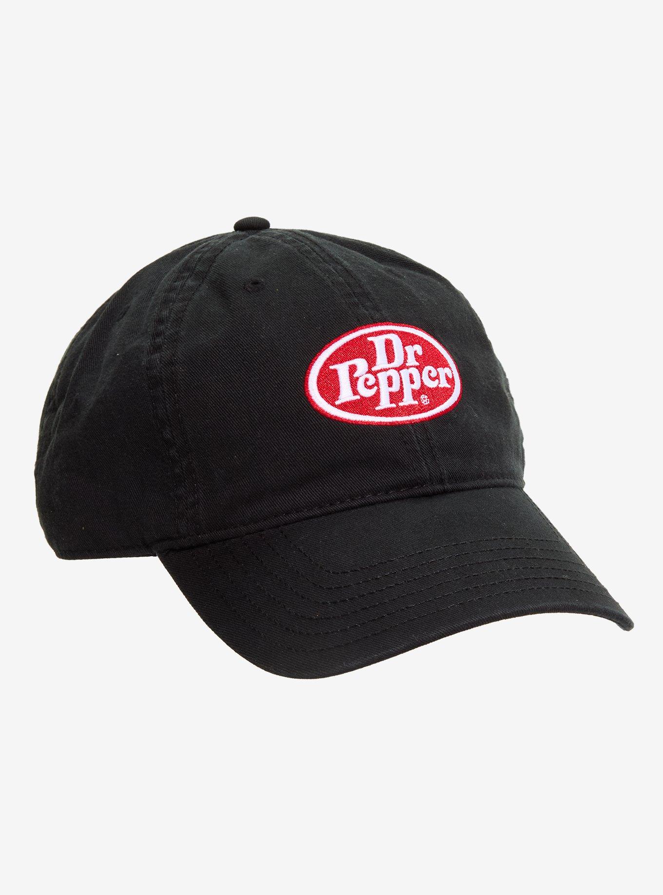 Dr. Pepper Black Logo Dad Cap, , hi-res