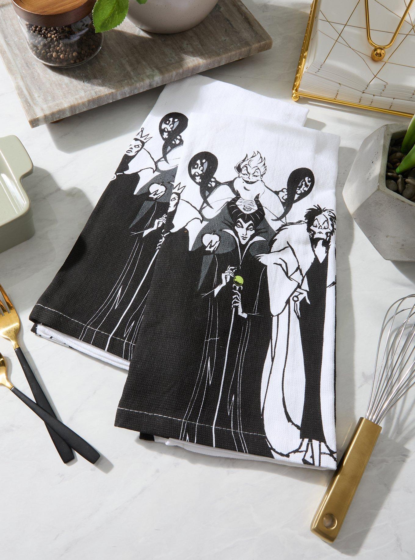 Disney Villains Tonal Portrait Kitchen Towel Set, , hi-res