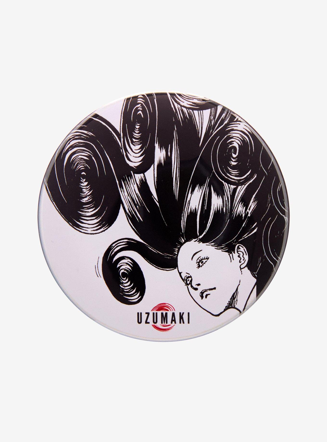Junji Ito Uzumaki Medusa 3 Inch Button, , hi-res