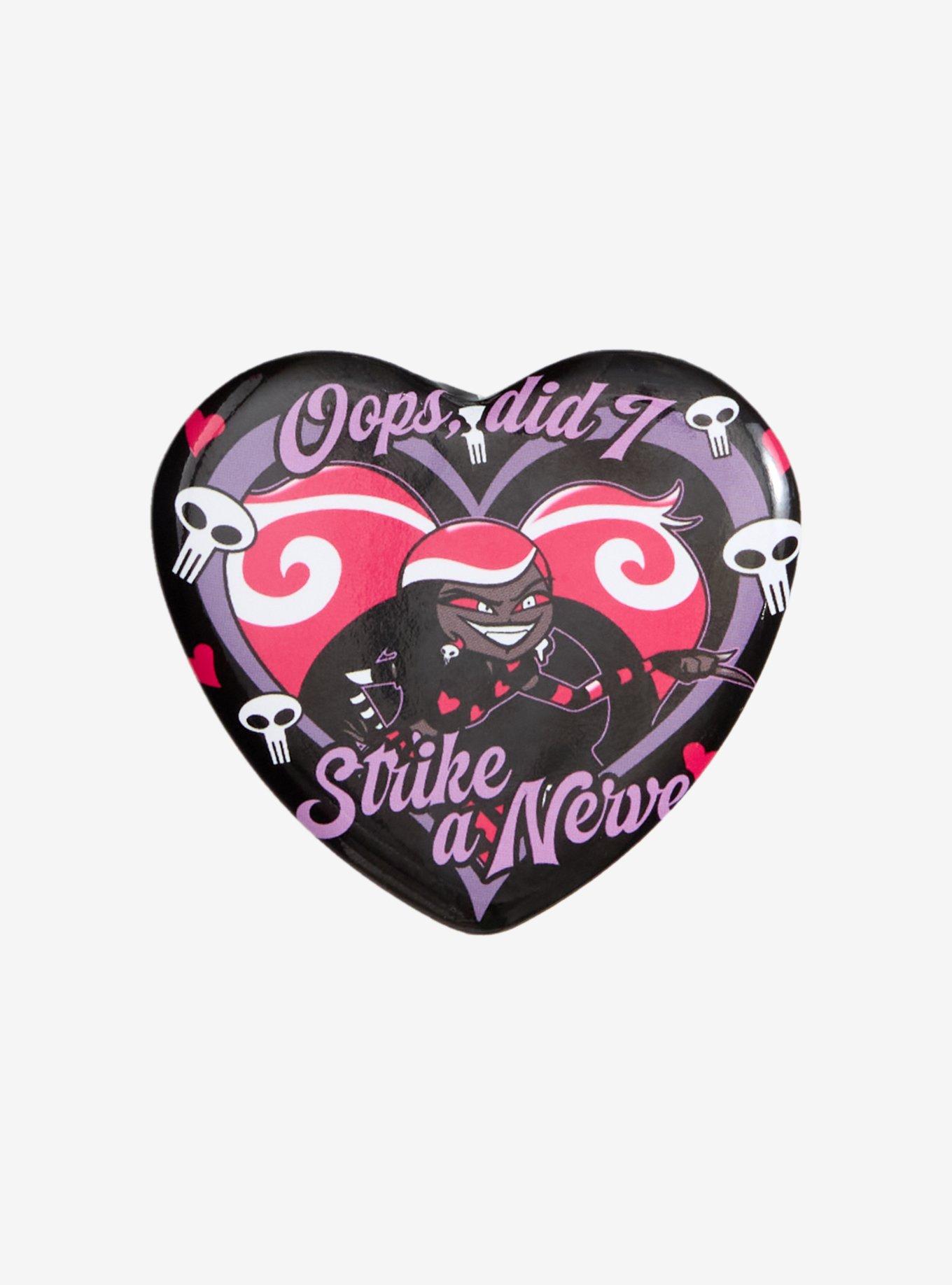 Hazbin Hotel Velvette Heart Button, , hi-res