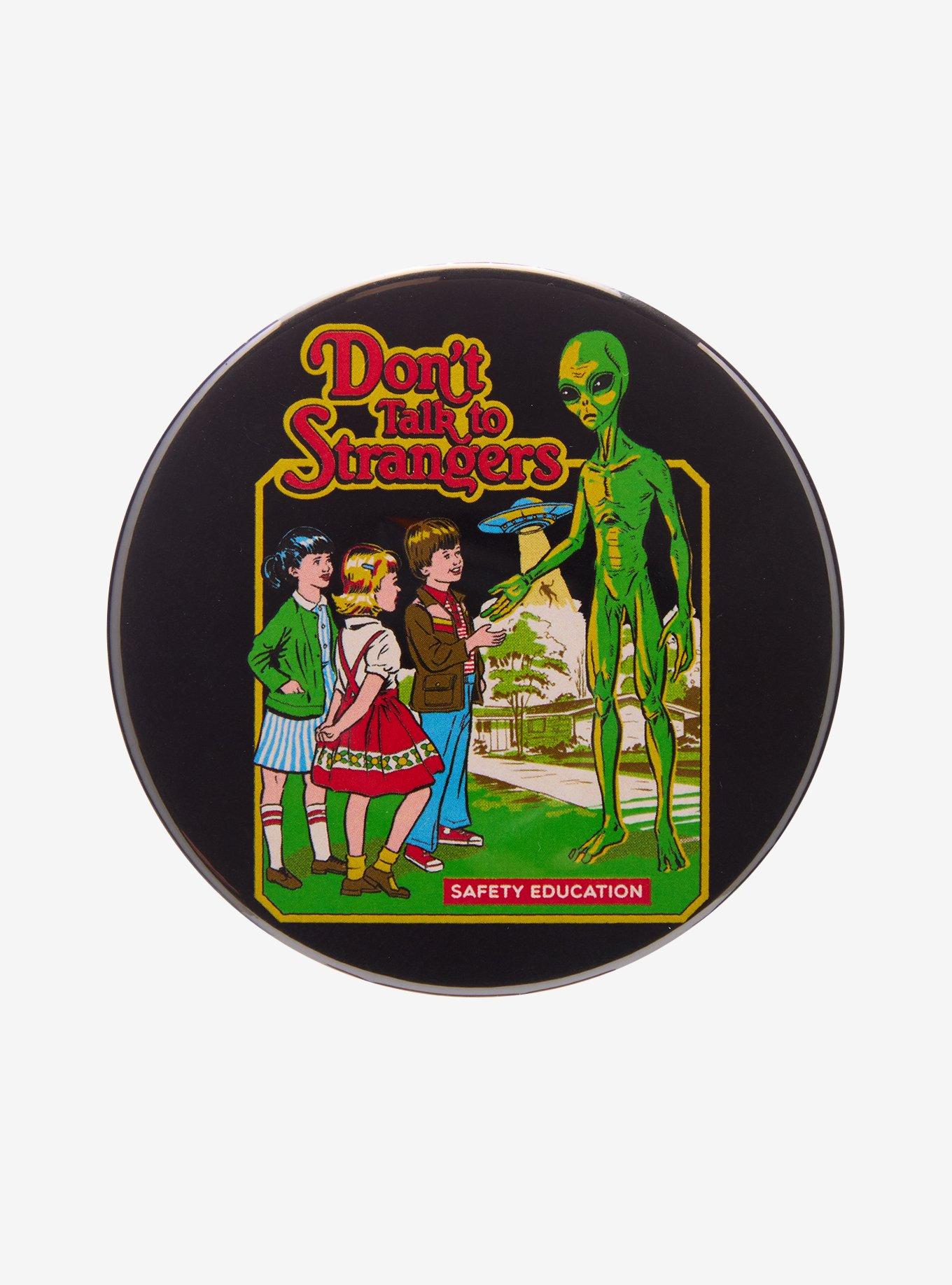 Alien Stranger 3 Inch Button By Steven Rhodes, , hi-res