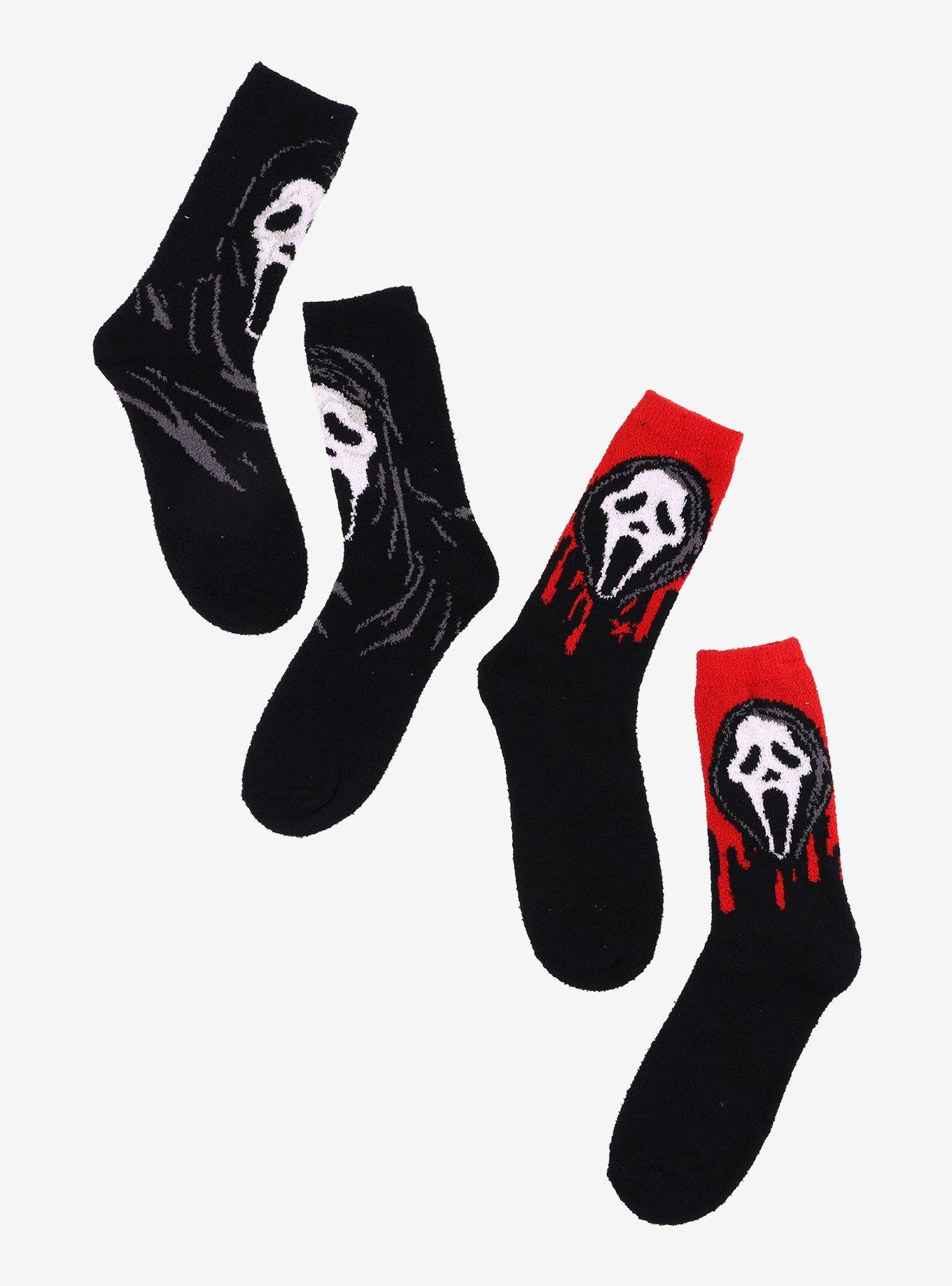 Ghost Face Drippy Cozy Socks 2 Pair, , hi-res