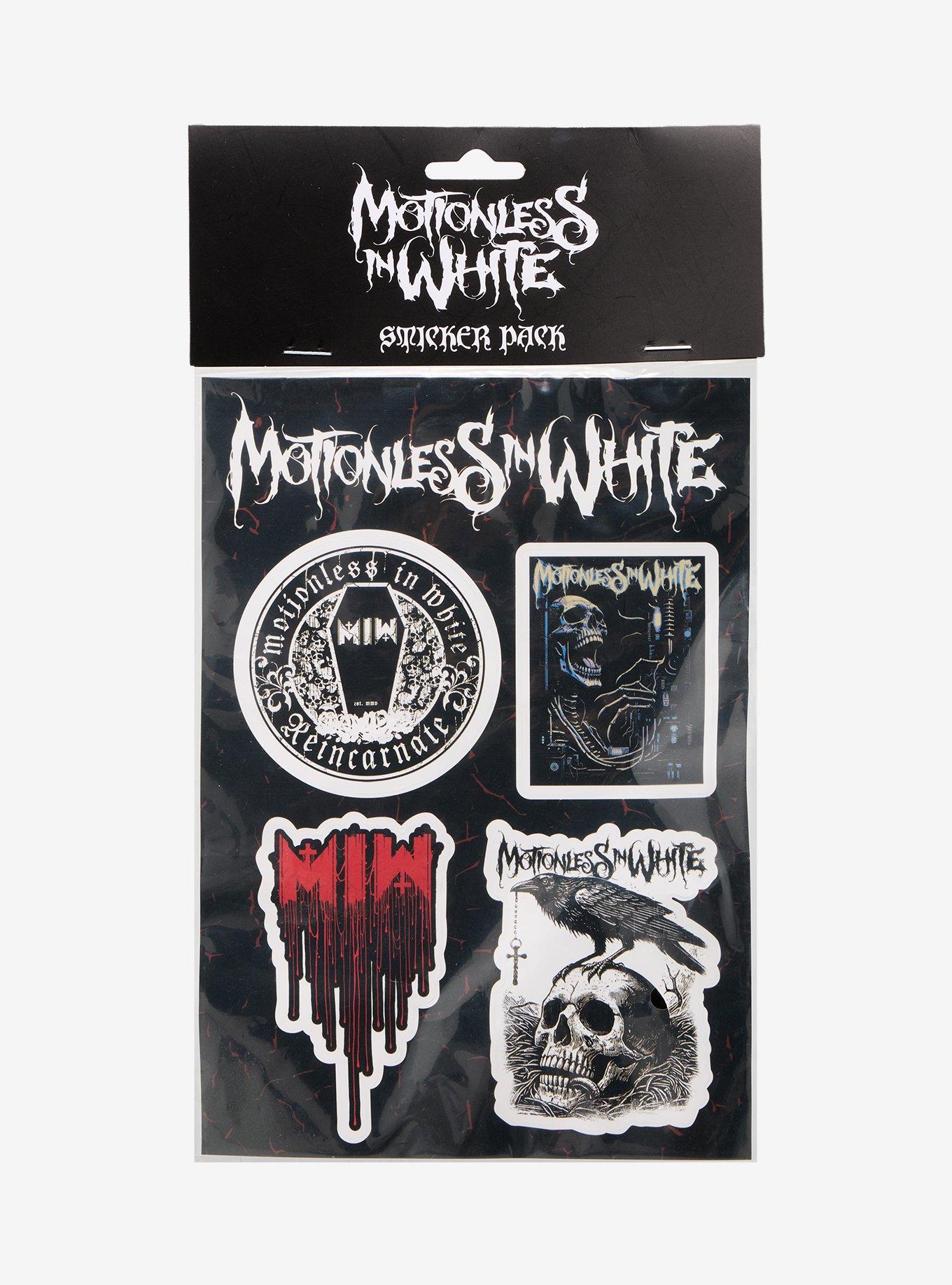 Motionless In White Skull Logo Sticker Sheet, , hi-res