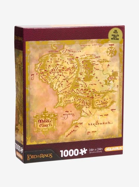 The Lord of The Rings Middle-earth Map 1000 Piece Puzzle | BoxLunch