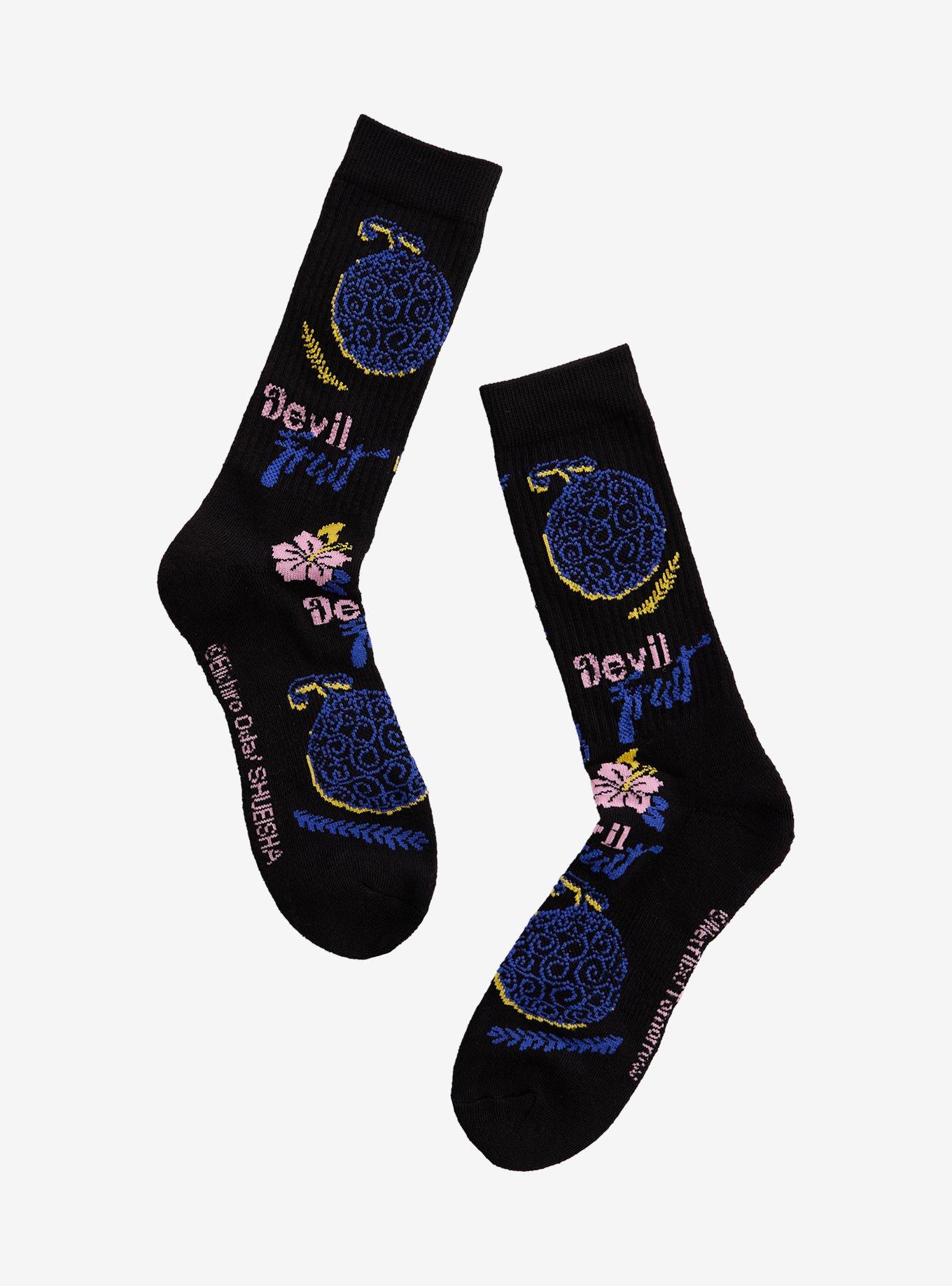 One Piece Devil Fruit Crew Socks &mdash; BoxLunch Exclusive, , hi-res