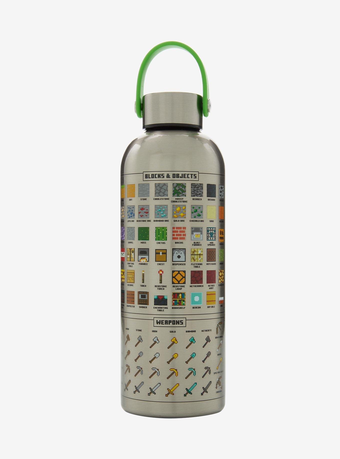 Minecraft Objects & Weapons Stainless Steel Water Bottle, , hi-res