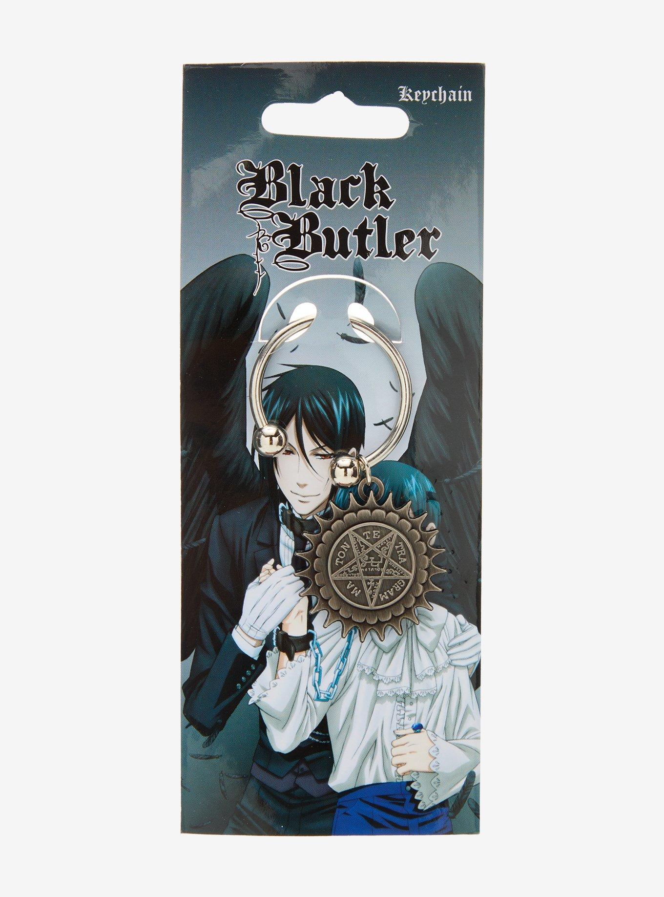 Black Butler Pentagram Barbell Key Chain, , hi-res
