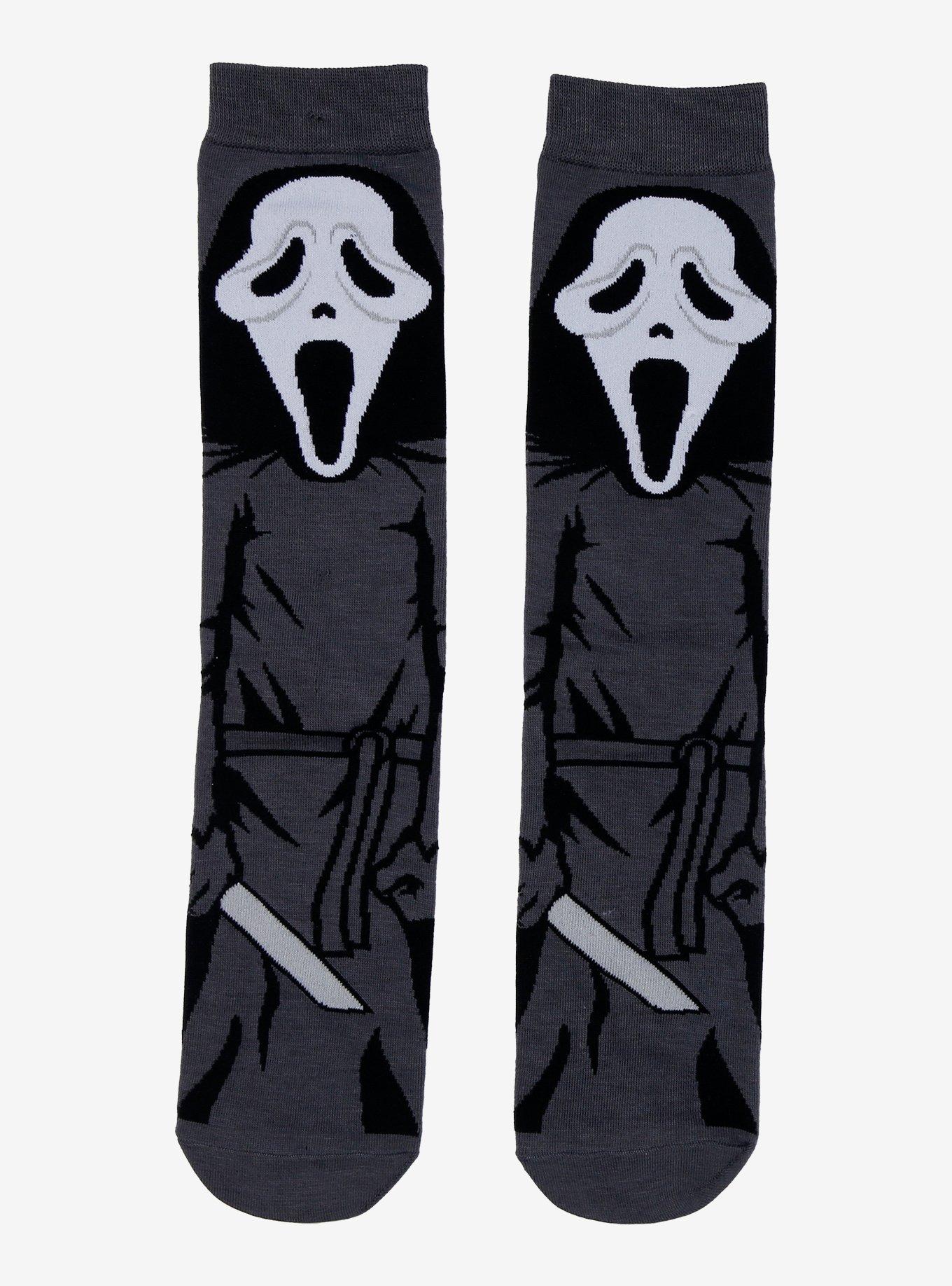 Ghost Face Full Body Crew Socks, , hi-res