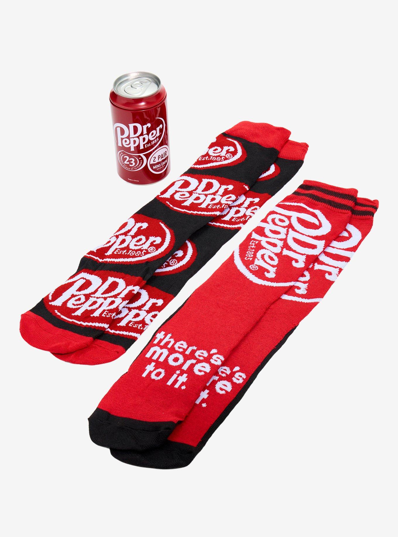 Dr Pepper Logo Crew Socks 2 Pair, , hi-res
