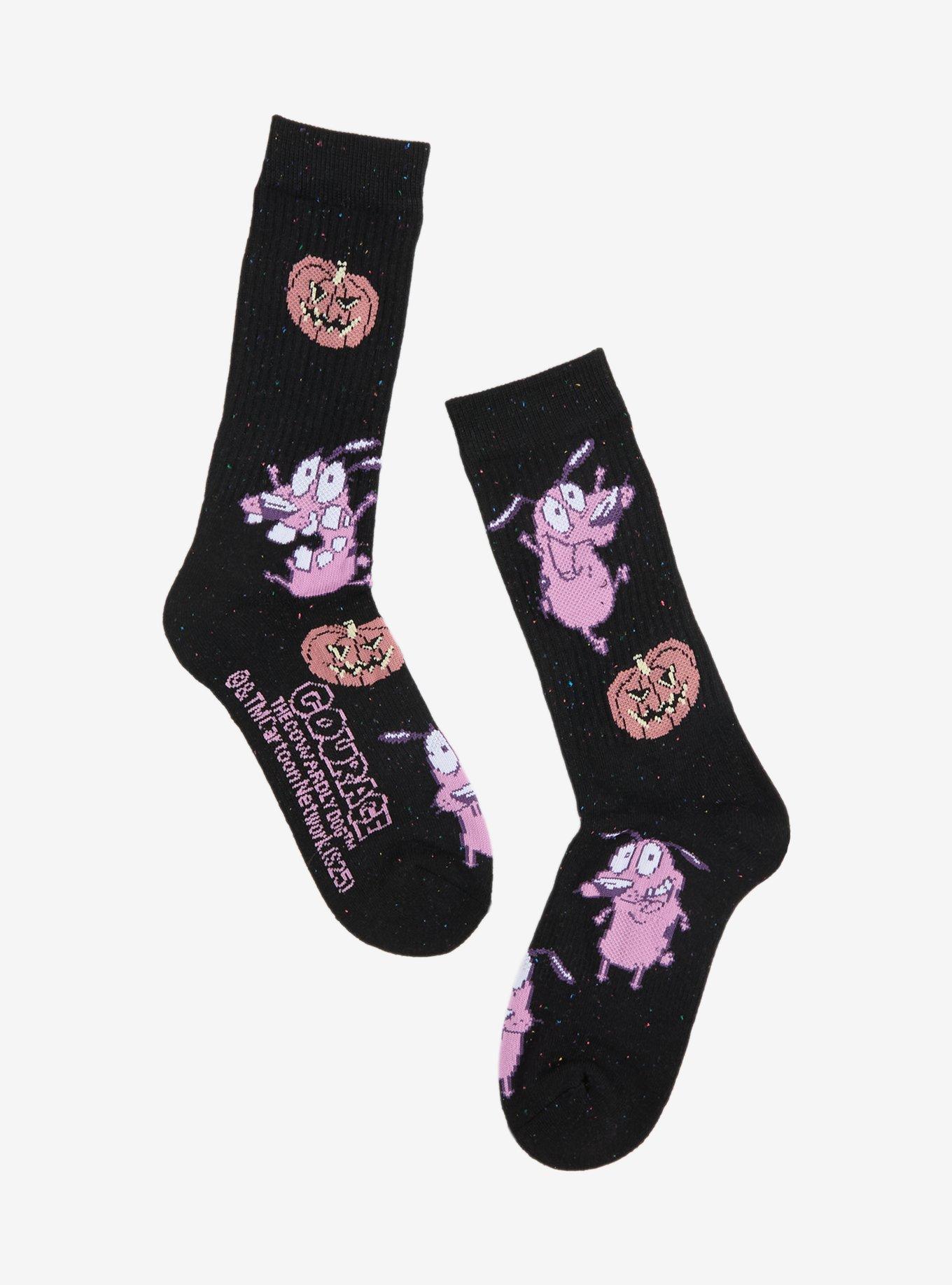 Courage The Cowardly Dog Pumpkin Crew Socks, , hi-res