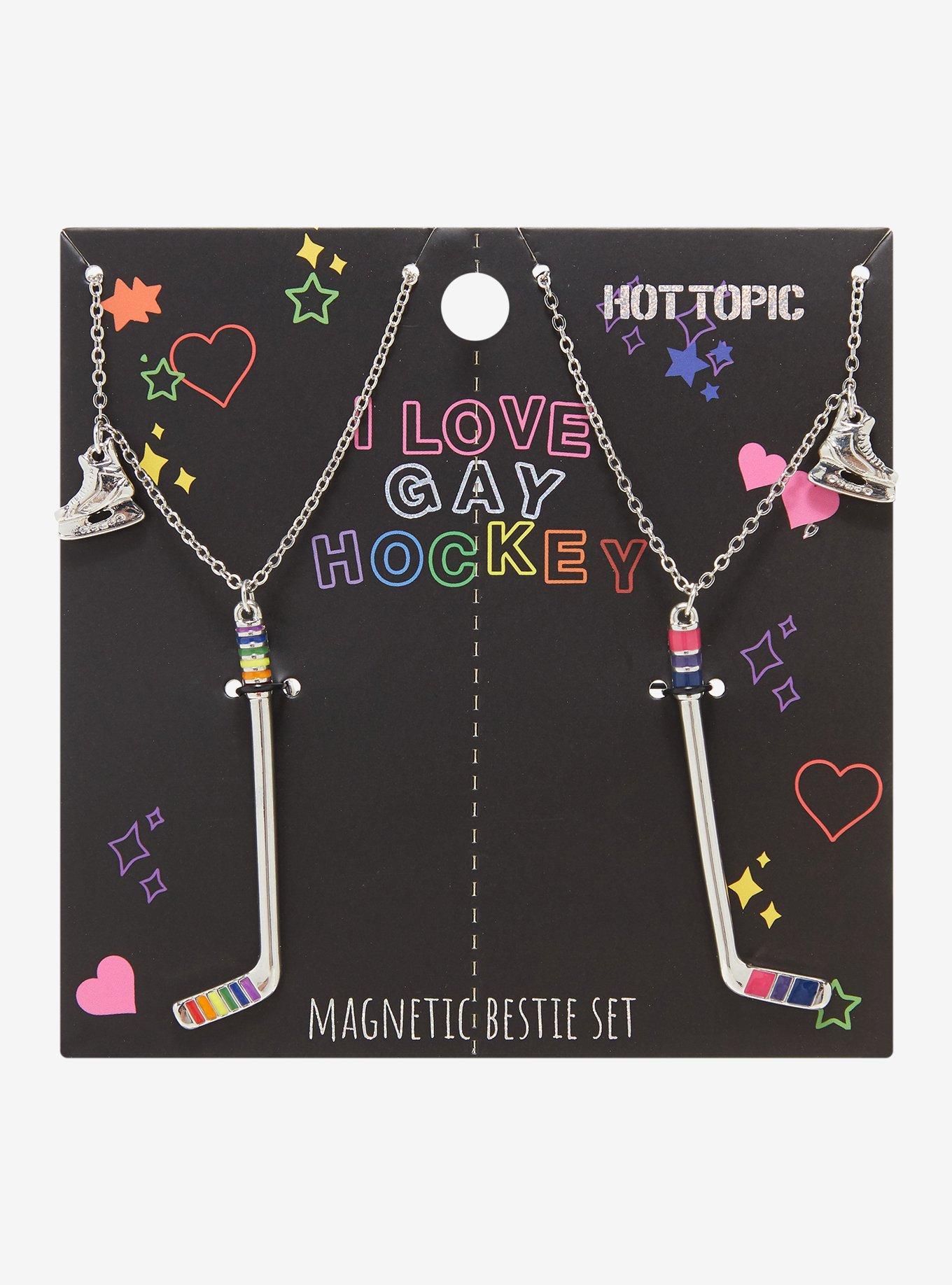Pride Hockey Icons Best Friend Necklace Set, , hi-res