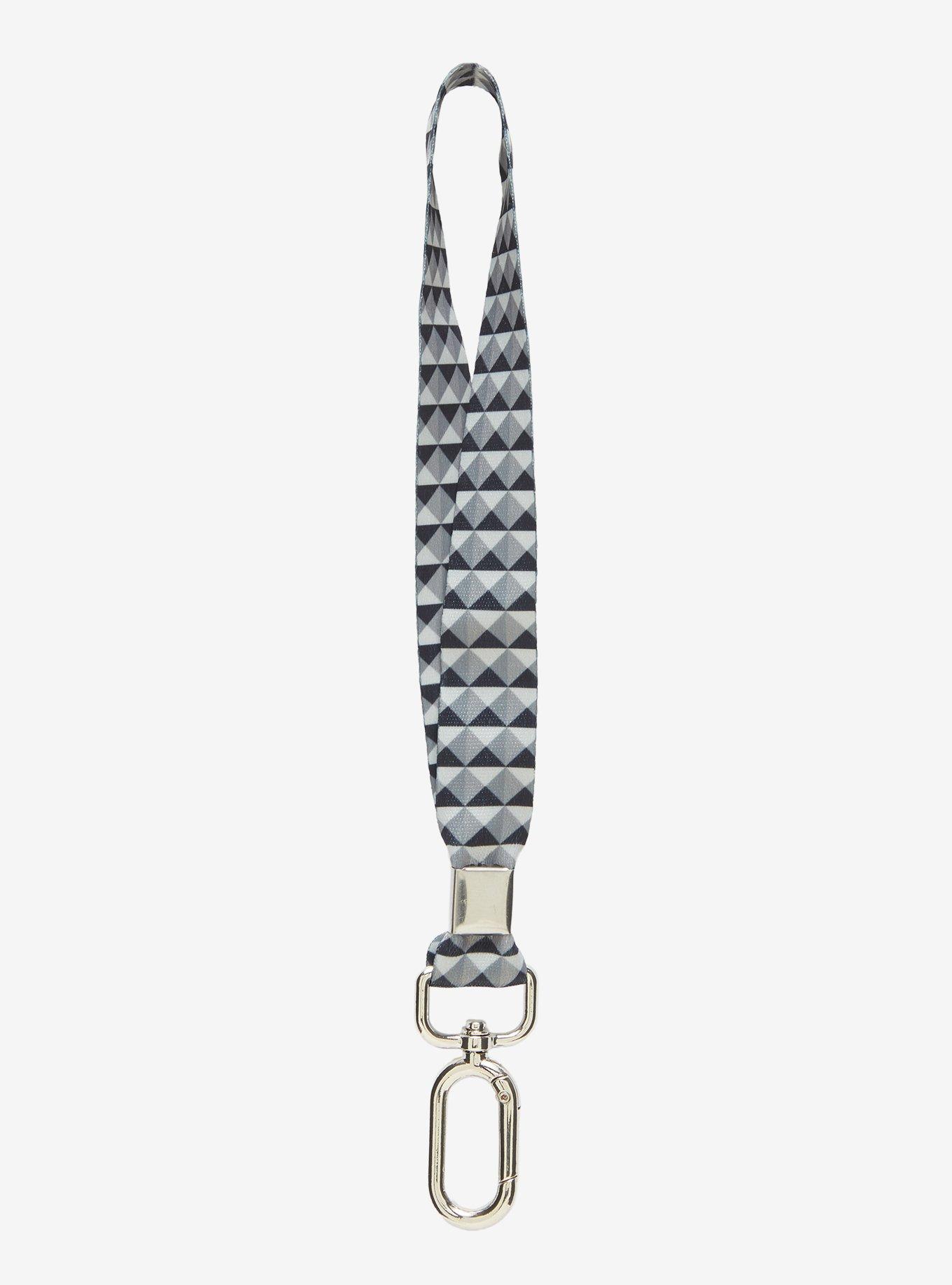 Black & Grey Stud Wrist Lanyard, , hi-res